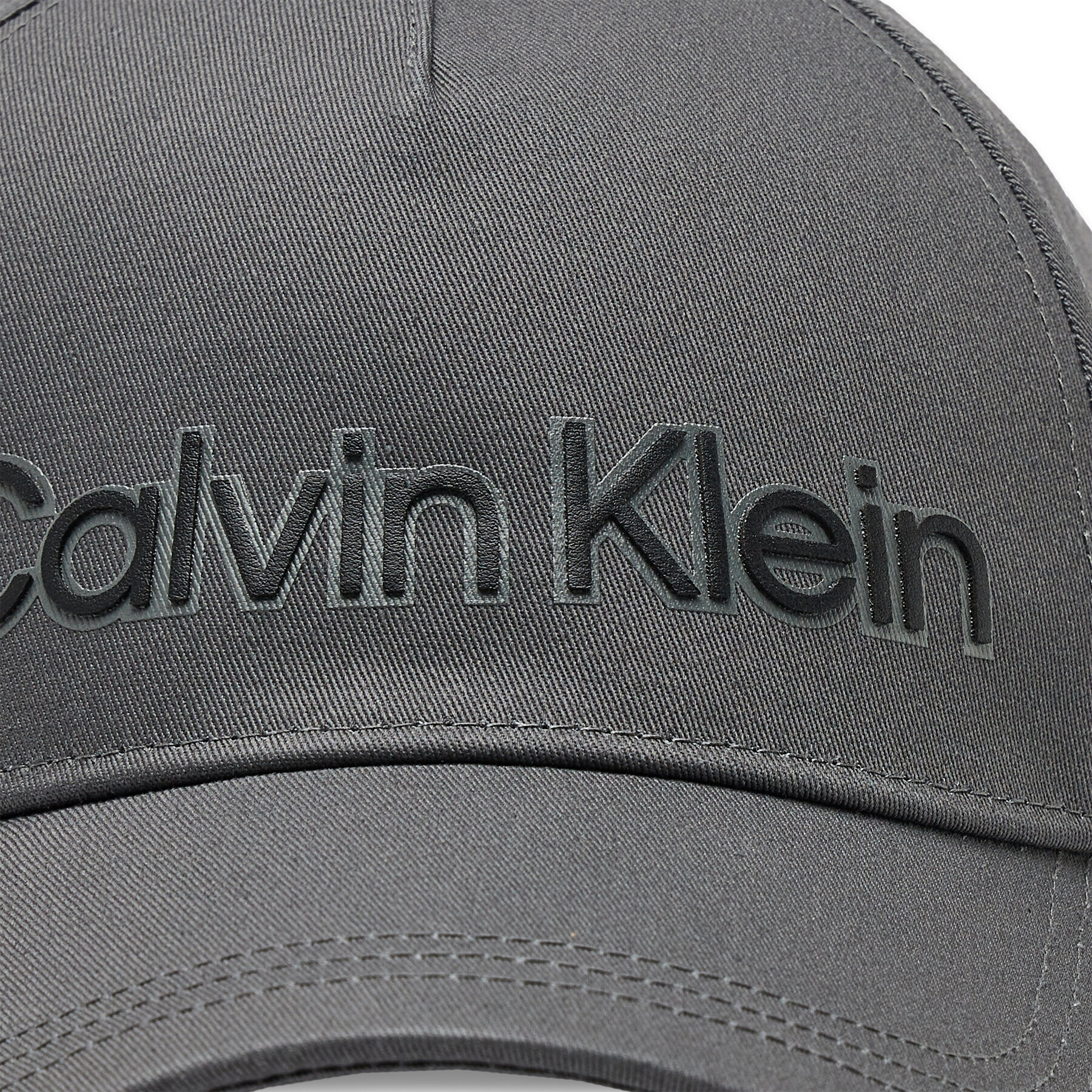 Calvin Klein Kapa s šiltom Leather Lettering K50K509661 Siva - Pepit.si