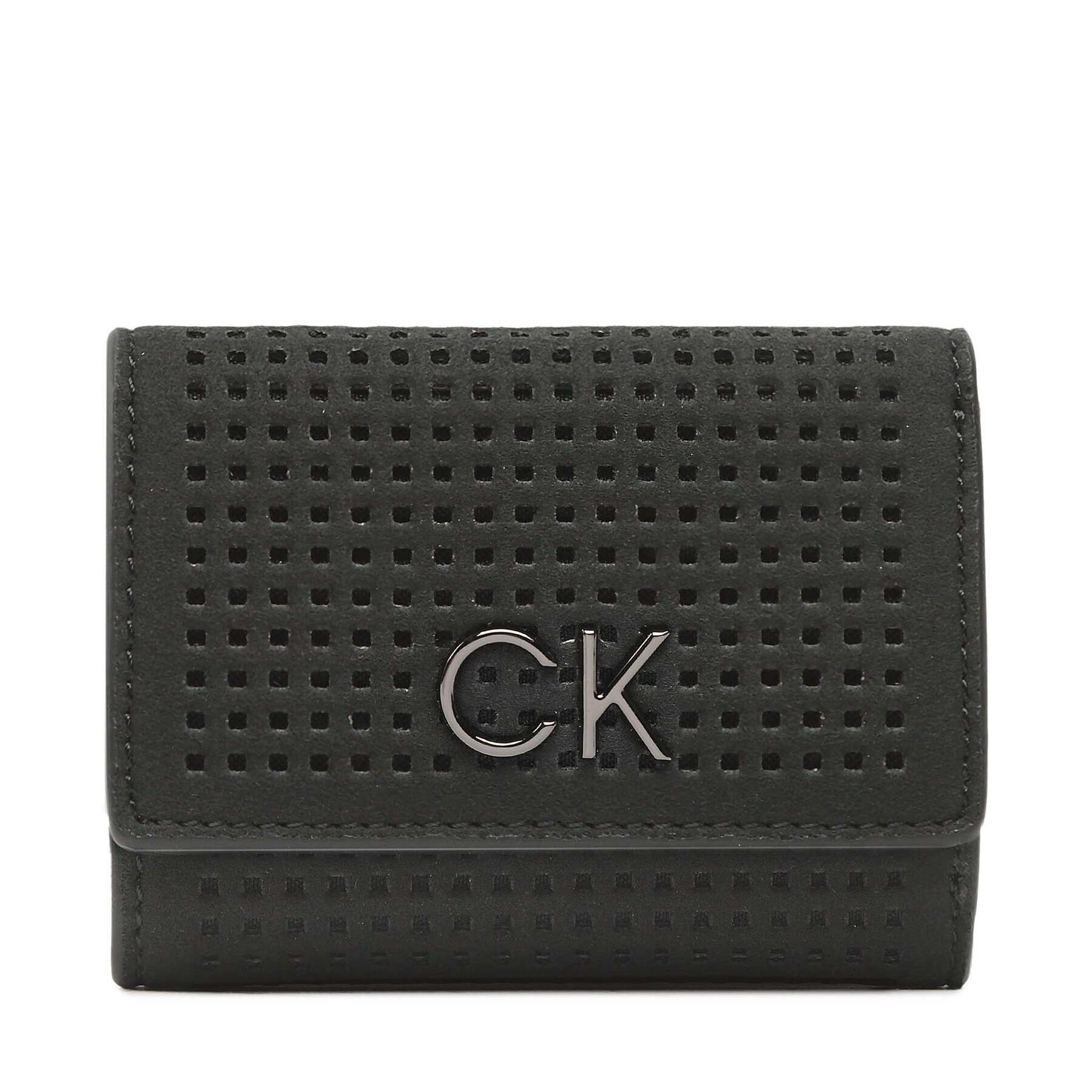 Calvin Klein Majhna ženska denarnica Re-Lock Trifold Xxs Perf K60K610662 Črna - Pepit.si