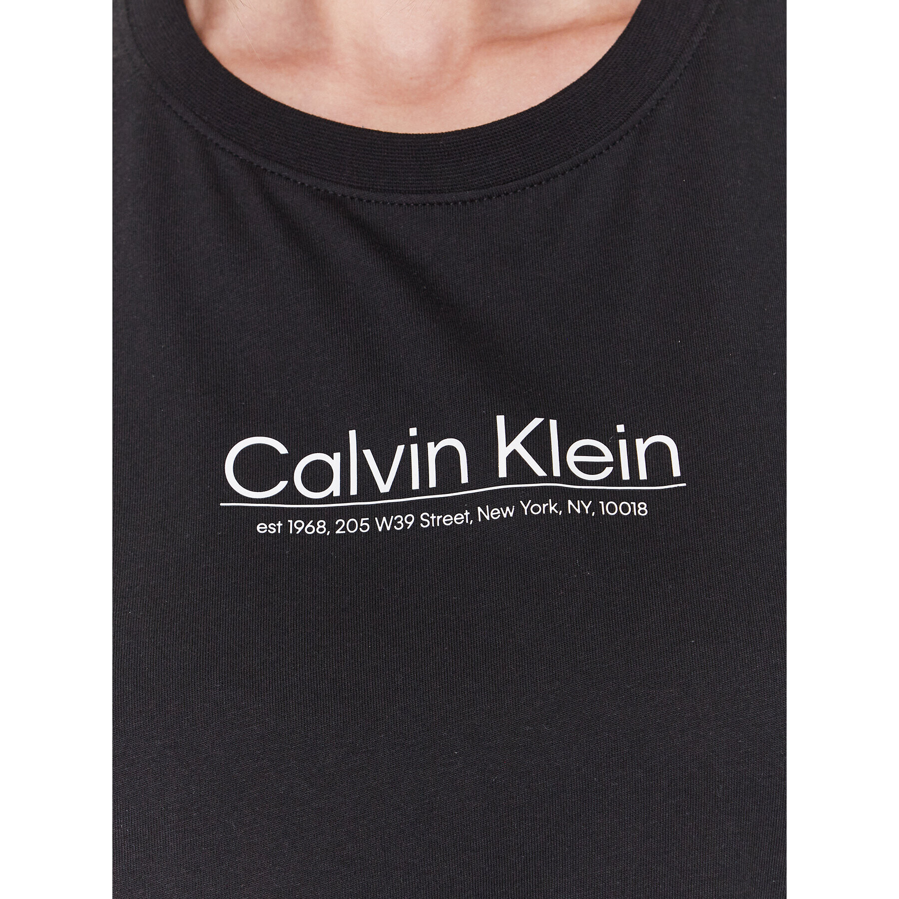 Calvin Klein Majica Coordinates Logo Graphic K20K204996 Črna Regular Fit - Pepit.si