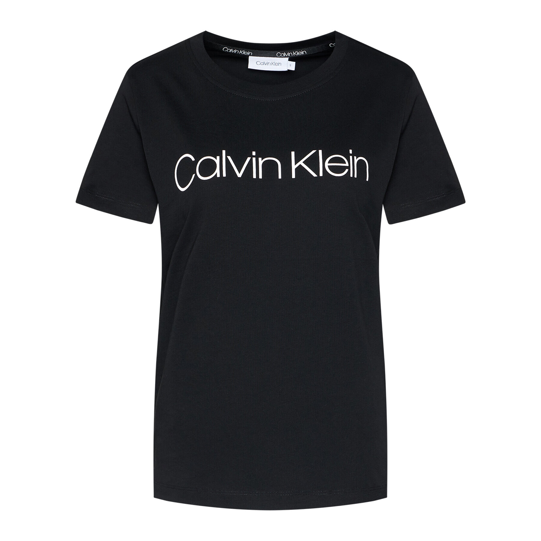 Calvin Klein Majica Core Logo K20K202142 Črna Regular Fit - Pepit.si