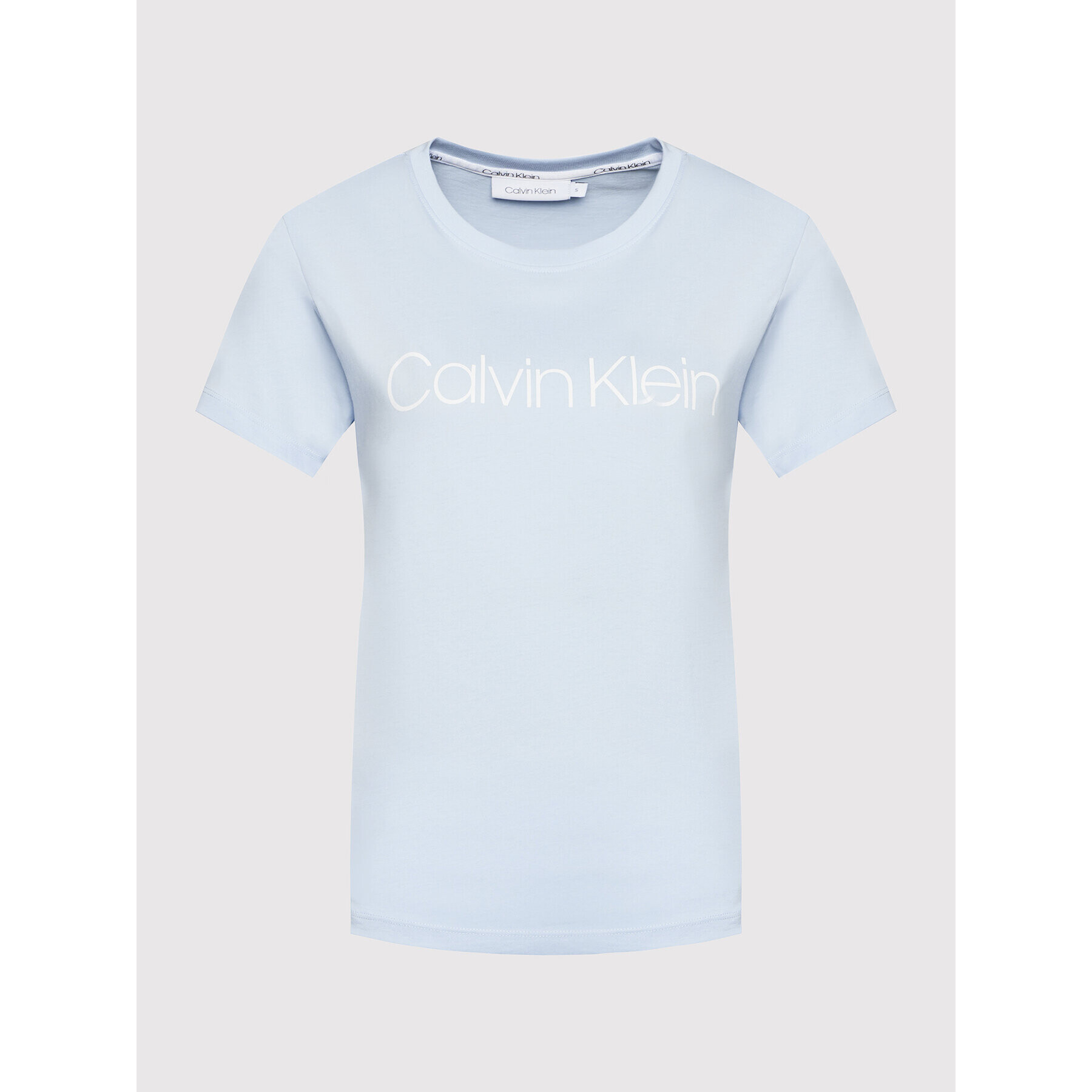 Calvin Klein Majica Core Logo K20K202142 Modra Regular Fit - Pepit.si