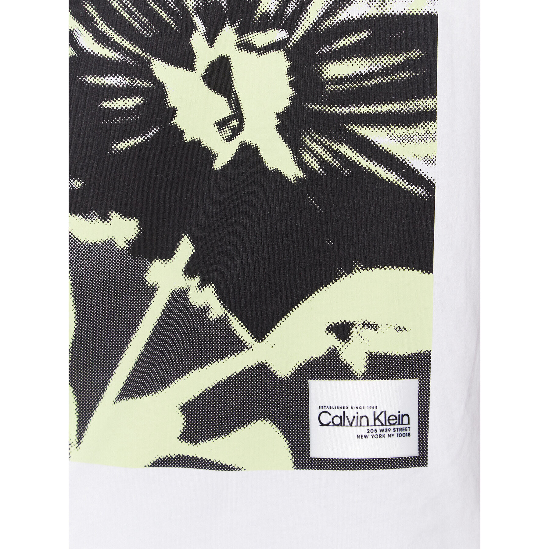 Calvin Klein Majica Flower Print K20K205317 Bela Regular Fit - Pepit.si