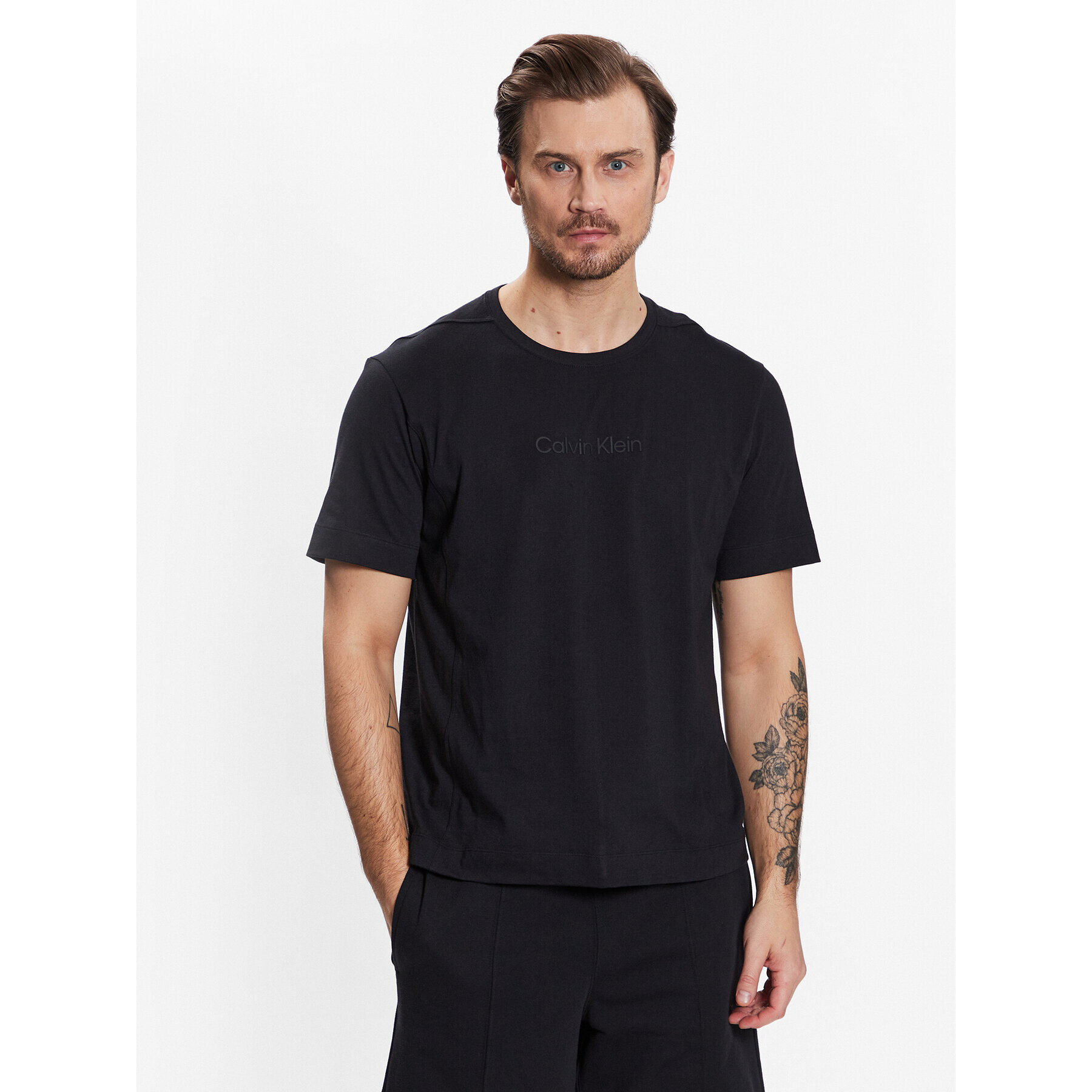 Calvin Klein Performance Majica S/S T-Shirt 00GMS3K108 Črna Regular Fit - Pepit.si