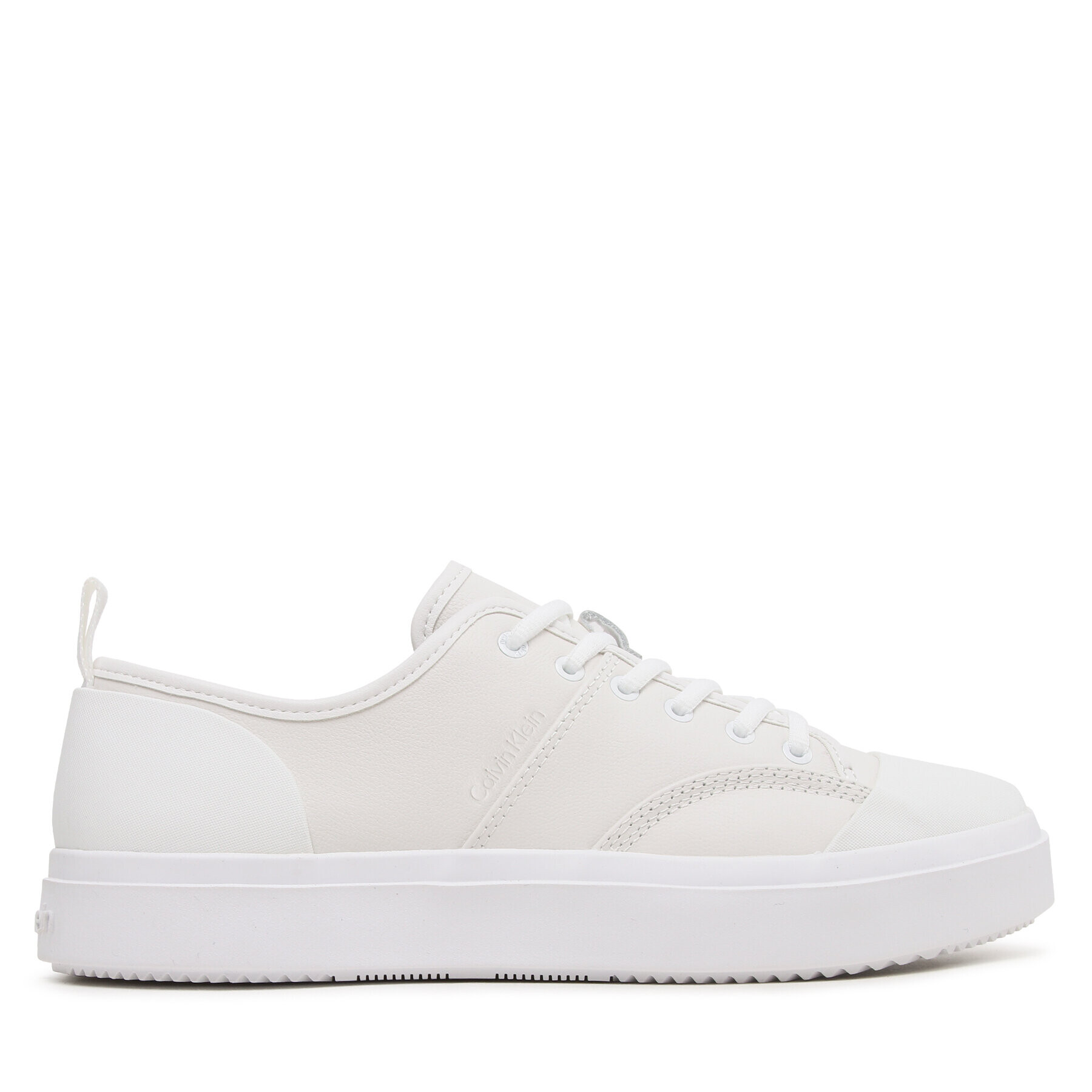 Calvin Klein Modne superge Low Top Lace Up Lth HM0HM01045 Bela - Pepit.si