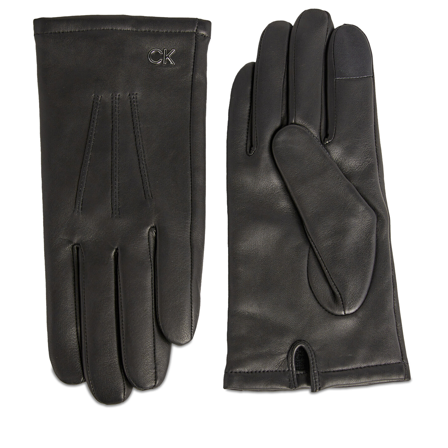 Calvin Klein Moške rokavice Gs Ck Metal Gloves Leather W/Box K50K511020 Črna - Pepit.si