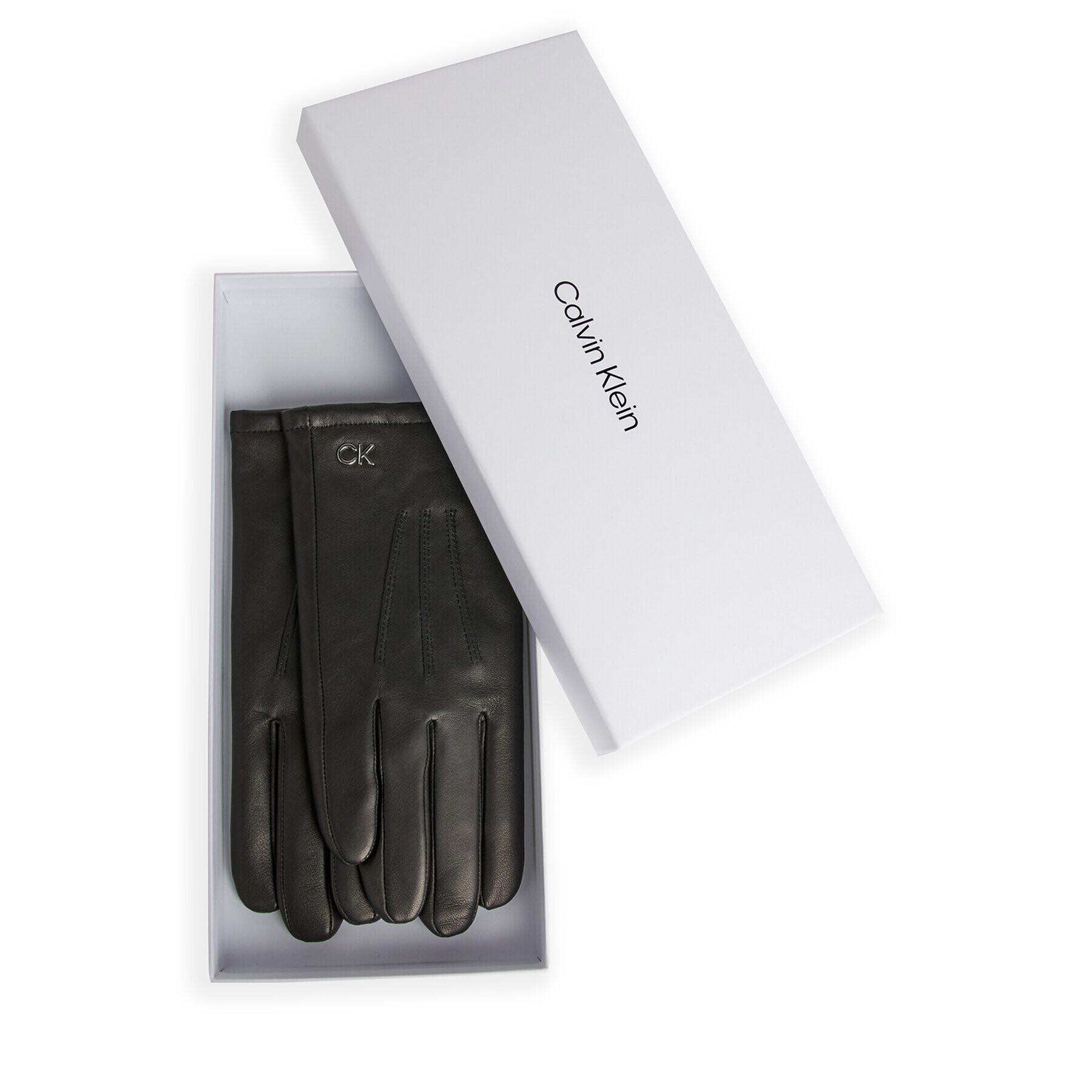 Calvin Klein Moške rokavice Gs Ck Metal Gloves Leather W/Box K50K511020 Črna - Pepit.si