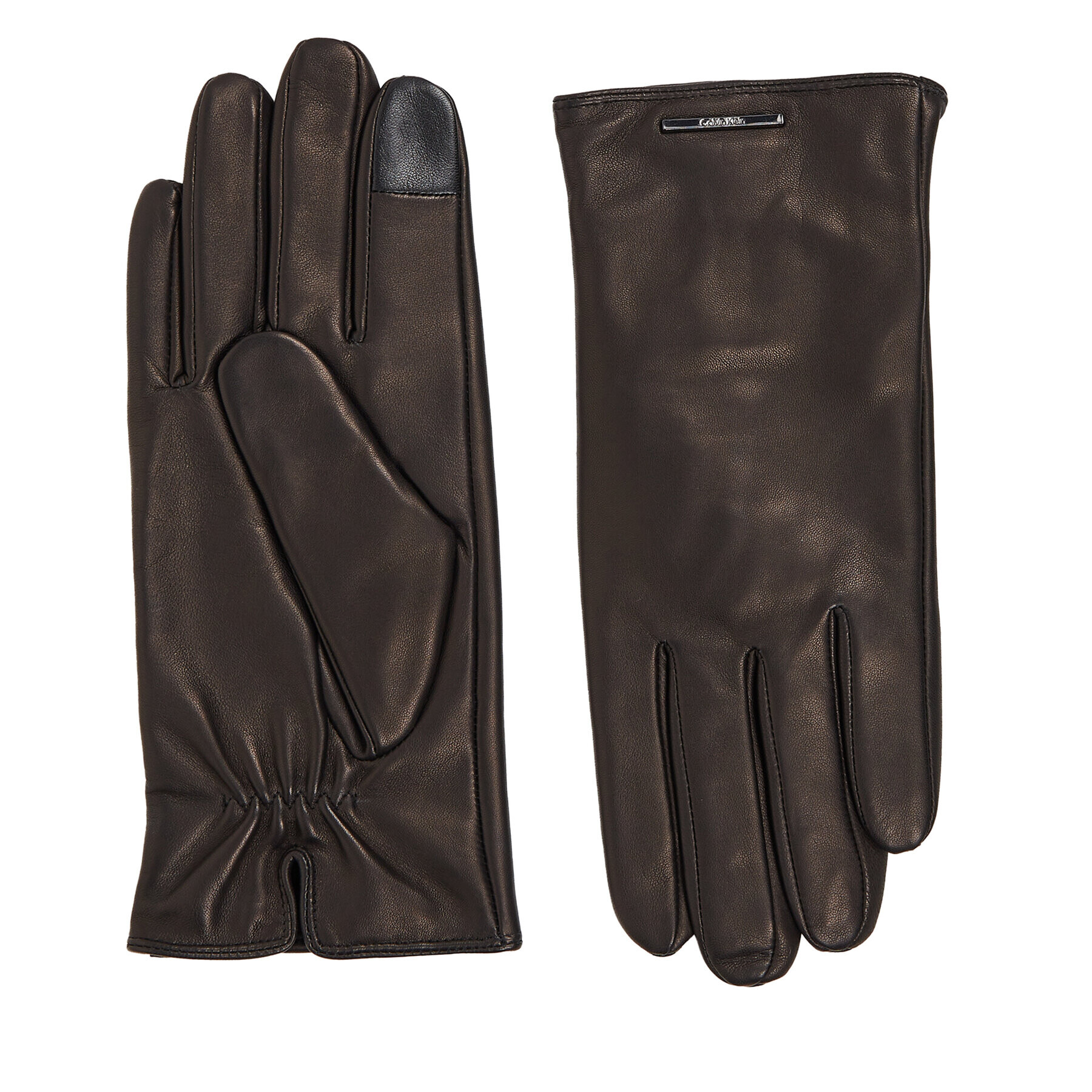 Calvin Klein Moške rokavice Modern Bar Leather Gloves K50K511017 Črna - Pepit.si