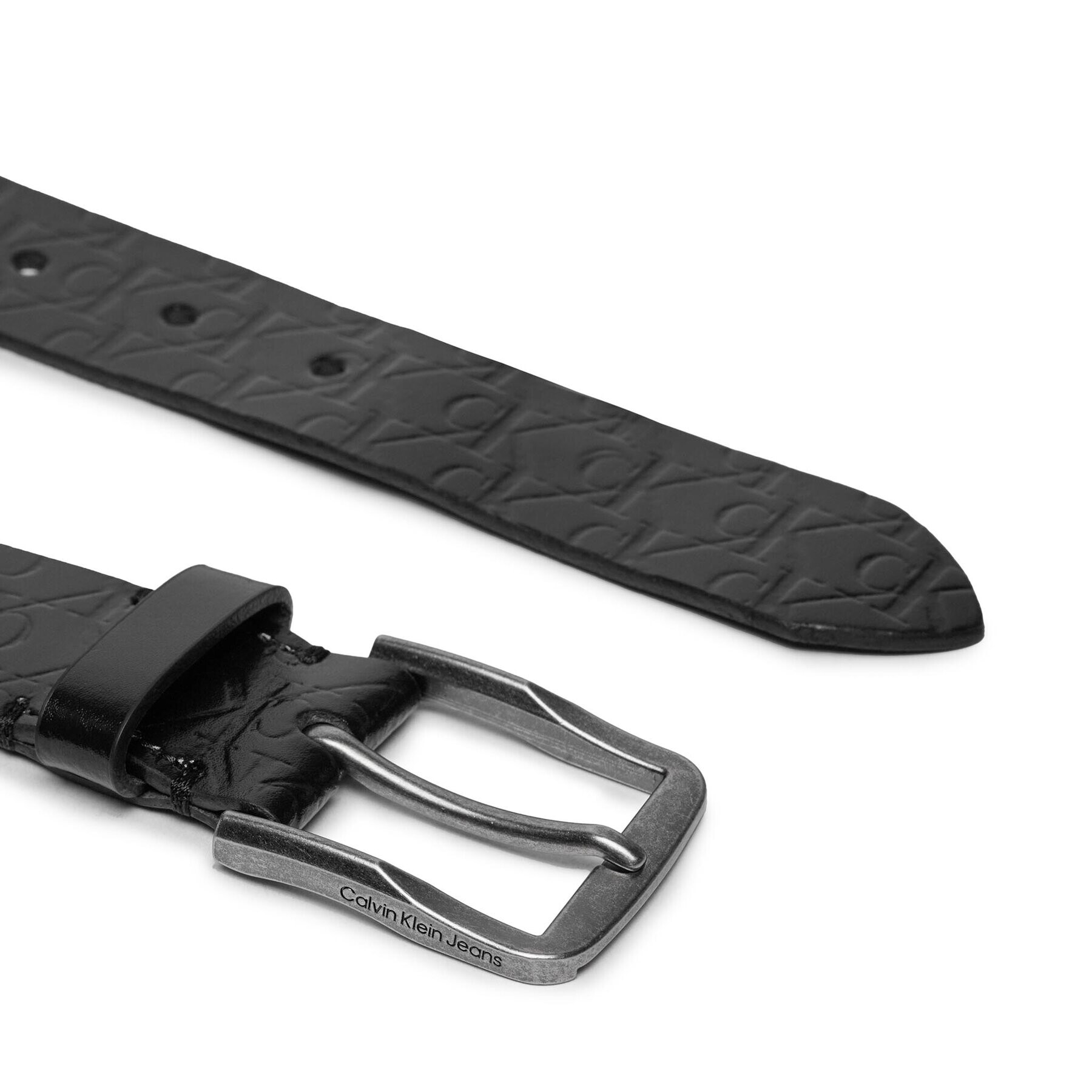 Calvin Klein Moški pas Classic Flat Lthr Belt 35Mm Aop K50K511518 Črna - Pepit.si