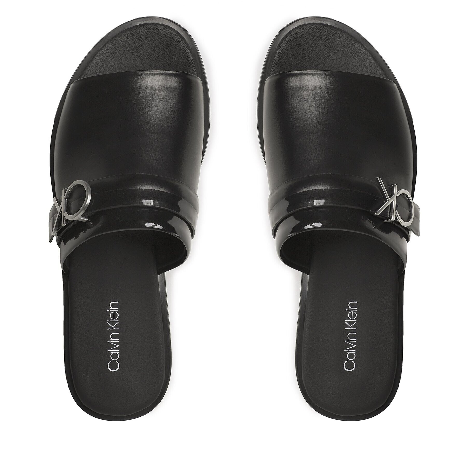 Calvin Klein Natikači Almond Slide Sandal W/Hw HW0HW01604 Črna - Pepit.si