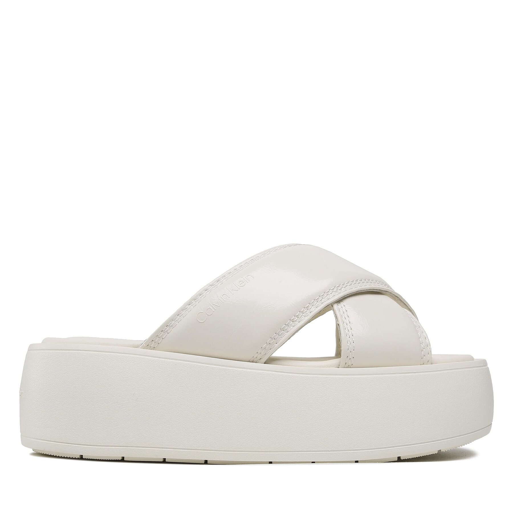 Calvin Klein Natikači Bubble Slide HW0HW01469 Bela - Pepit.si