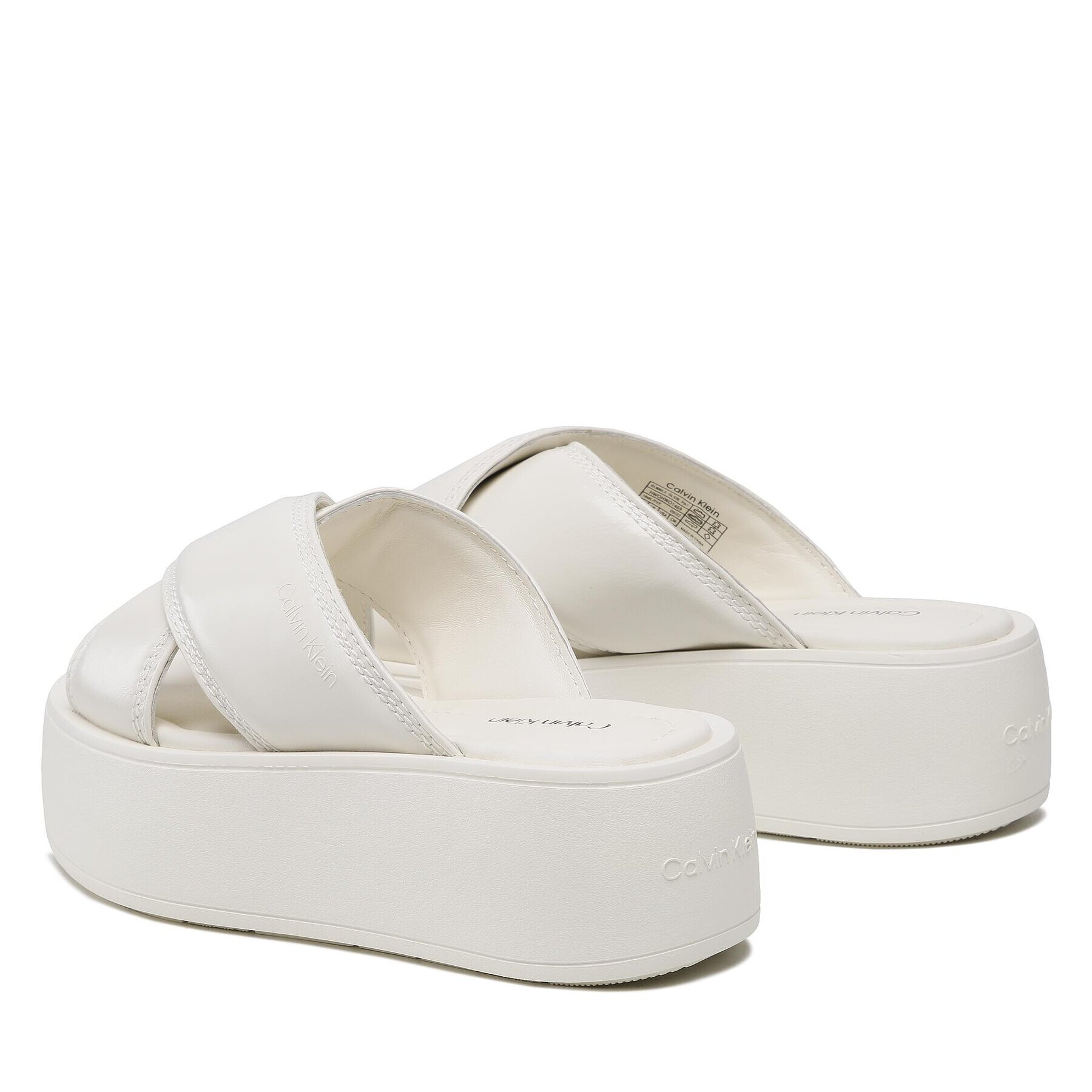 Calvin Klein Natikači Bubble Slide HW0HW01469 Bela - Pepit.si