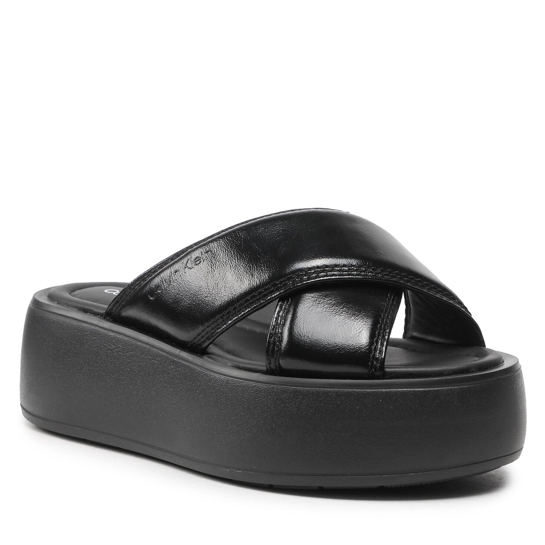 Calvin Klein Natikači Bubble Slide- Pat HW0HW01469 Črna - Pepit.si