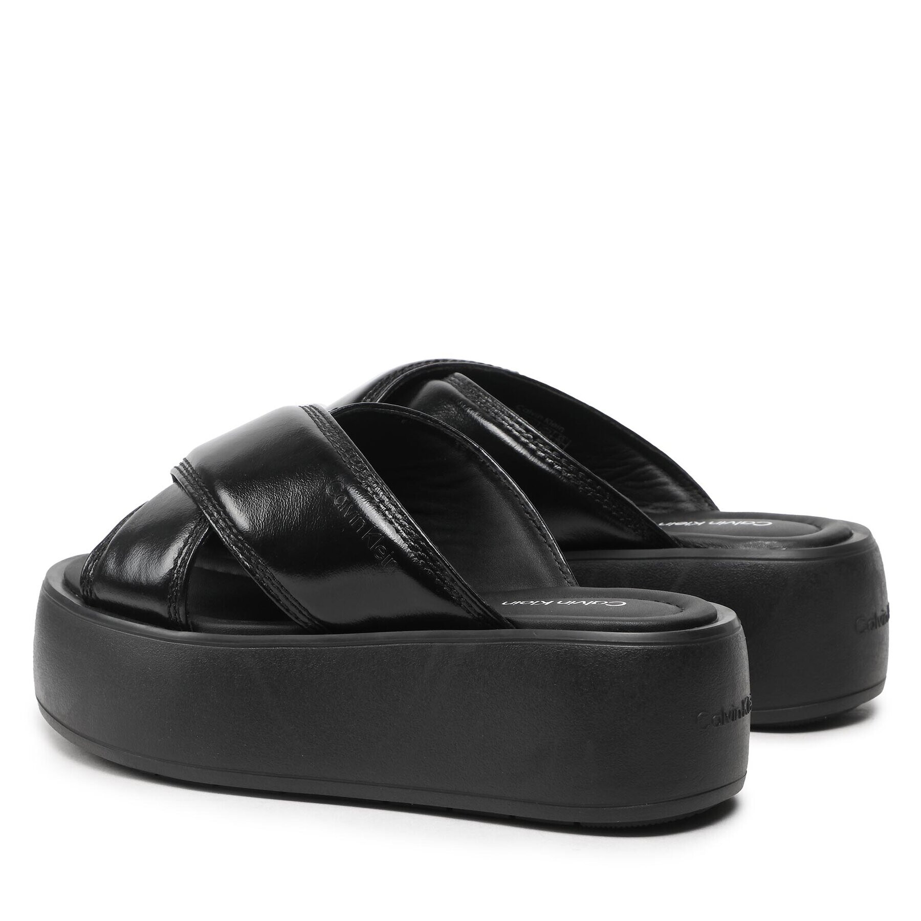 Calvin Klein Natikači Bubble Slide- Pat HW0HW01469 Črna - Pepit.si