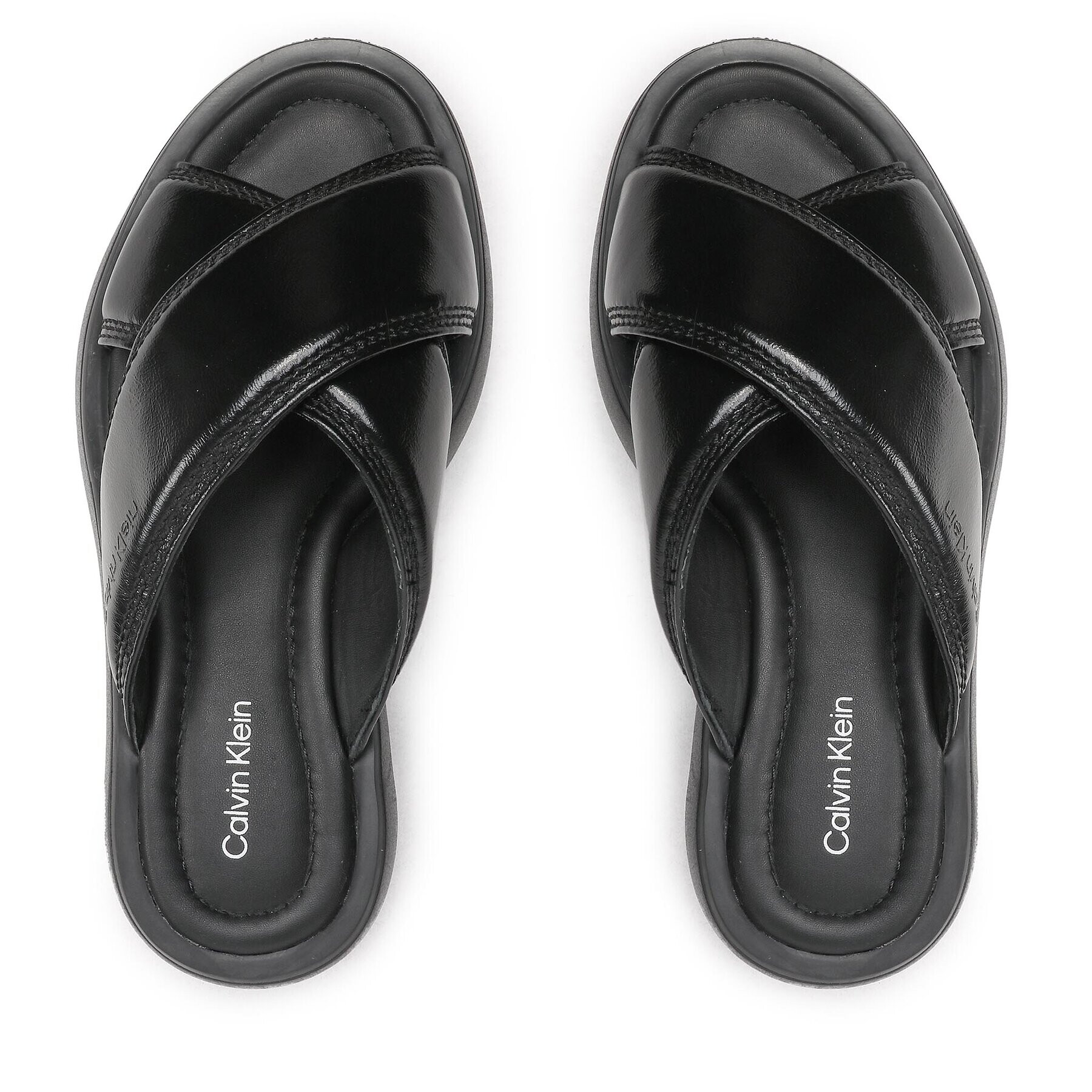 Calvin Klein Natikači Bubble Slide- Pat HW0HW01469 Črna - Pepit.si