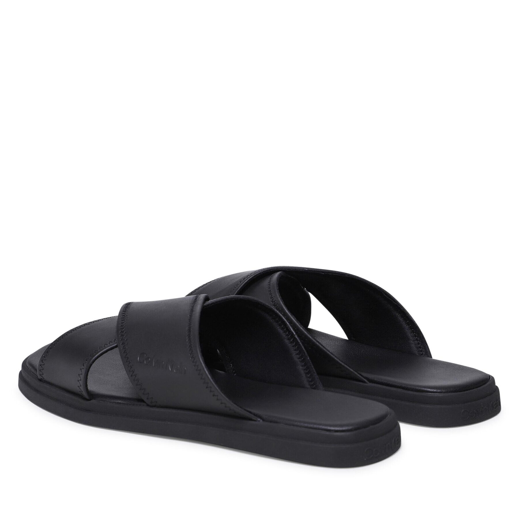 Calvin Klein Natikači Criss Cross Sandal Lth HM0HM00950 Črna - Pepit.si