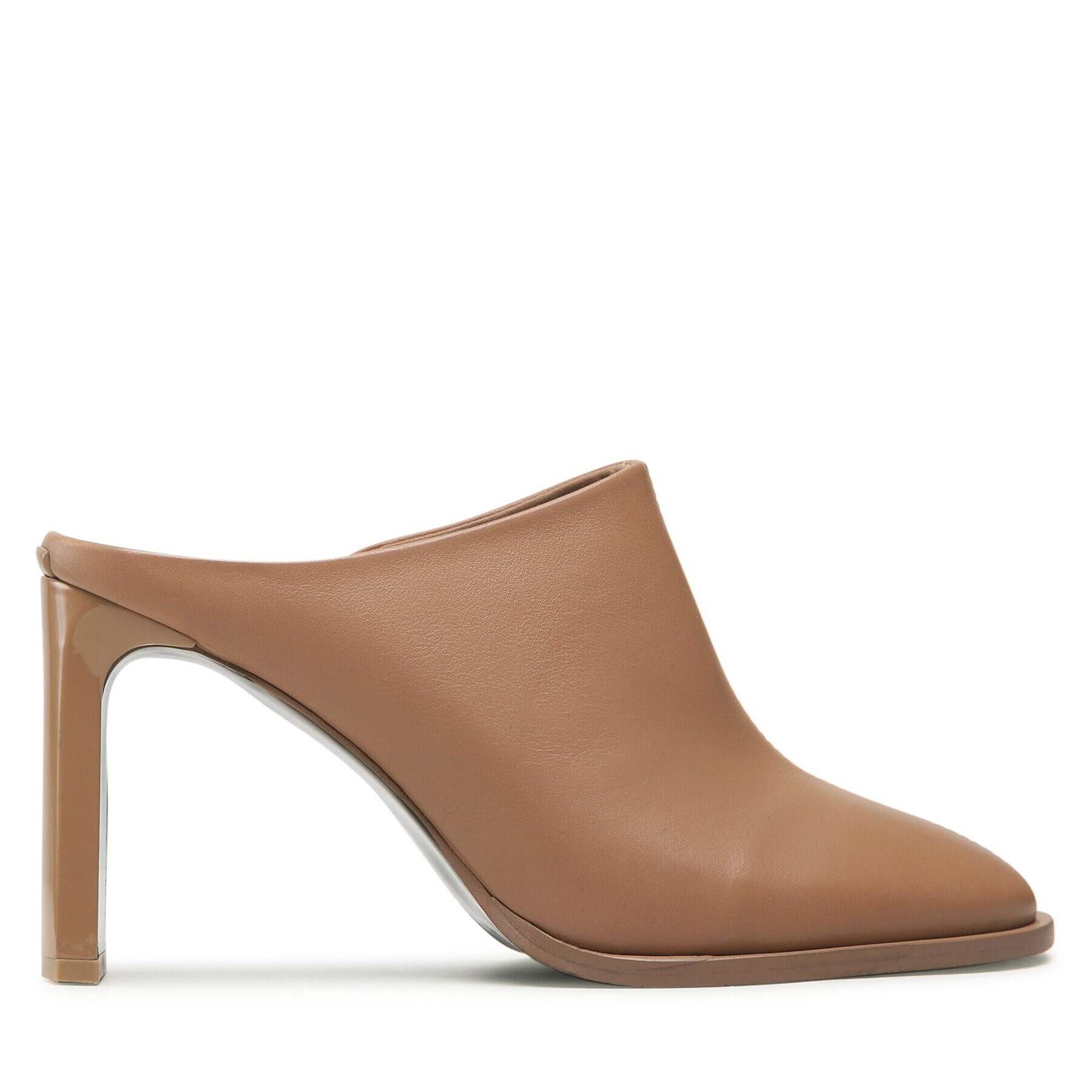 Calvin Klein Natikači Curved Stil Mule 80 HW0HW01542 Rjava - Pepit.si