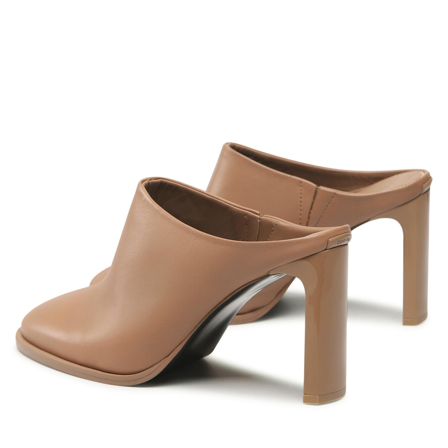 Calvin Klein Natikači Curved Stil Mule 80 HW0HW01542 Rjava - Pepit.si