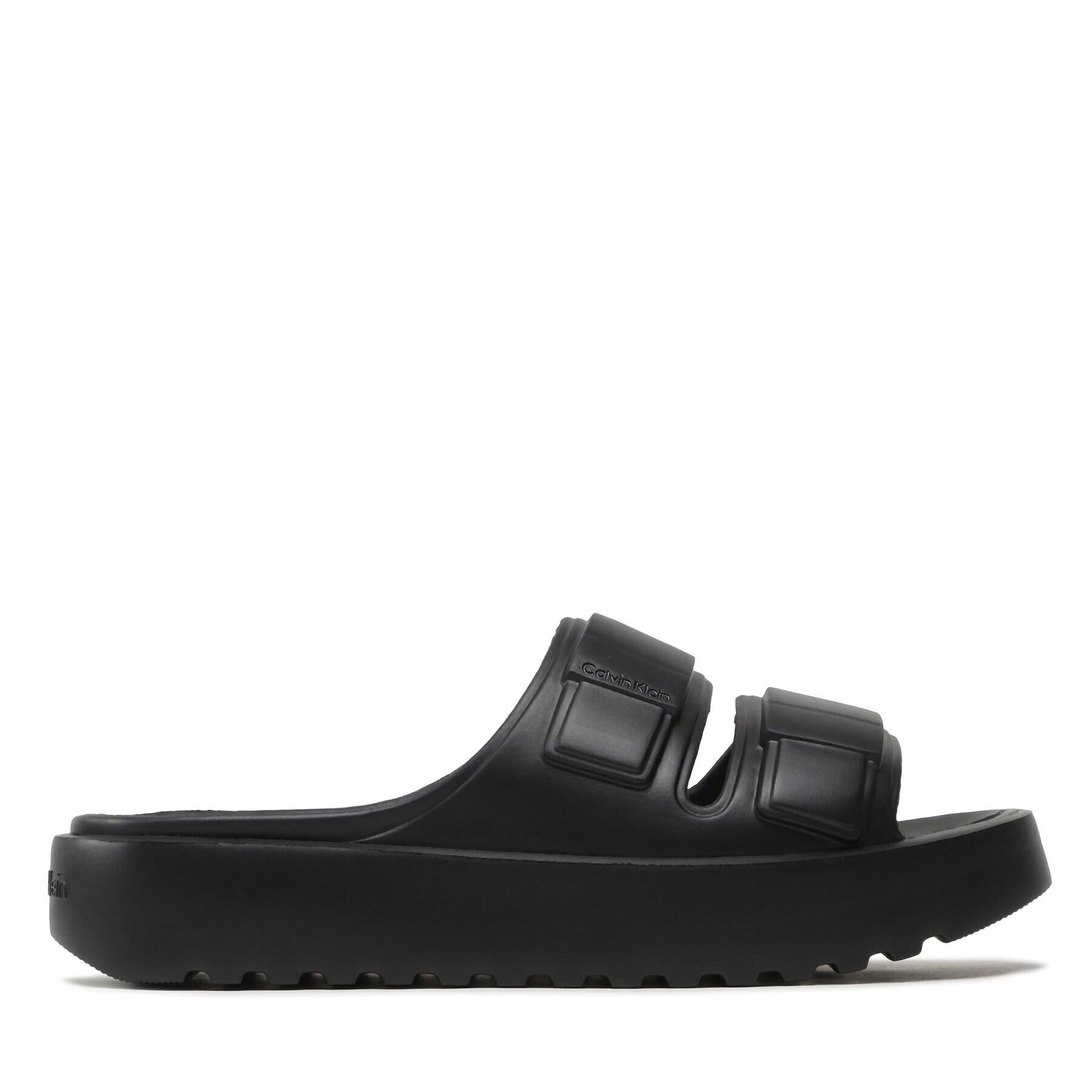 Calvin Klein Natikači Double Strap Slipper HM0HM00967 Črna - Pepit.si