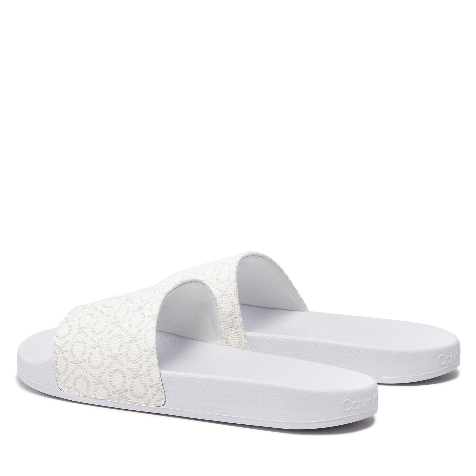 Calvin Klein Natikači Pool Slide Pu Mono HW0HW01185 Bela - Pepit.si