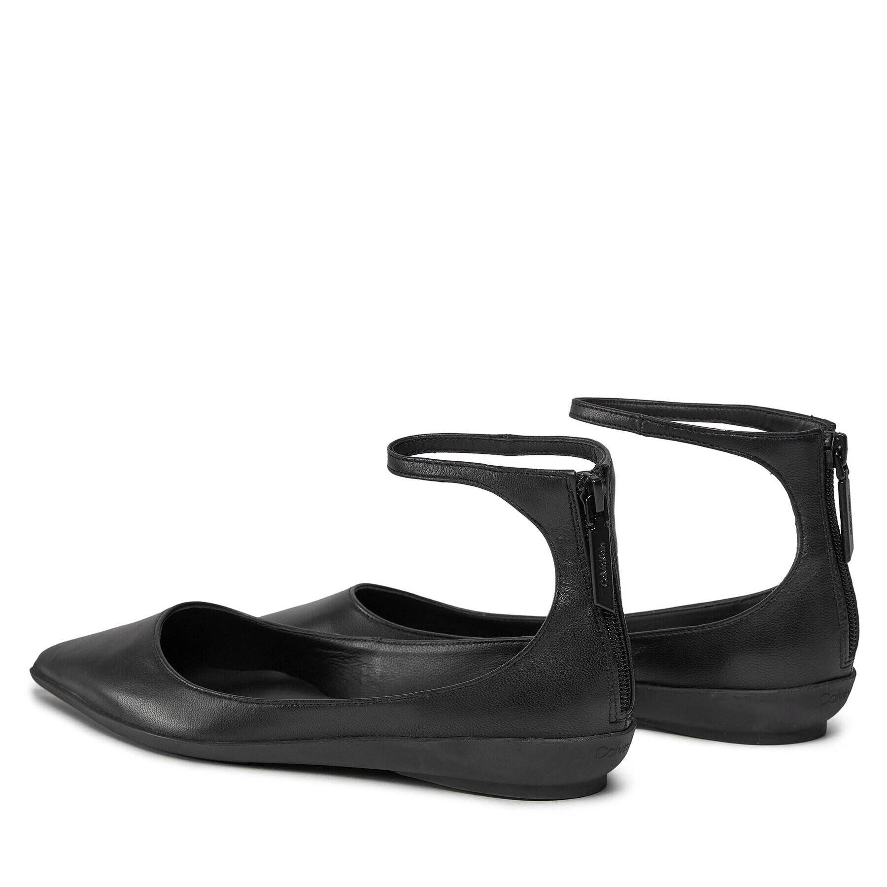 Calvin Klein Nizki čevlji Wrapped Ankle Strap Ballerina HW0HW01840 Črna - Pepit.si