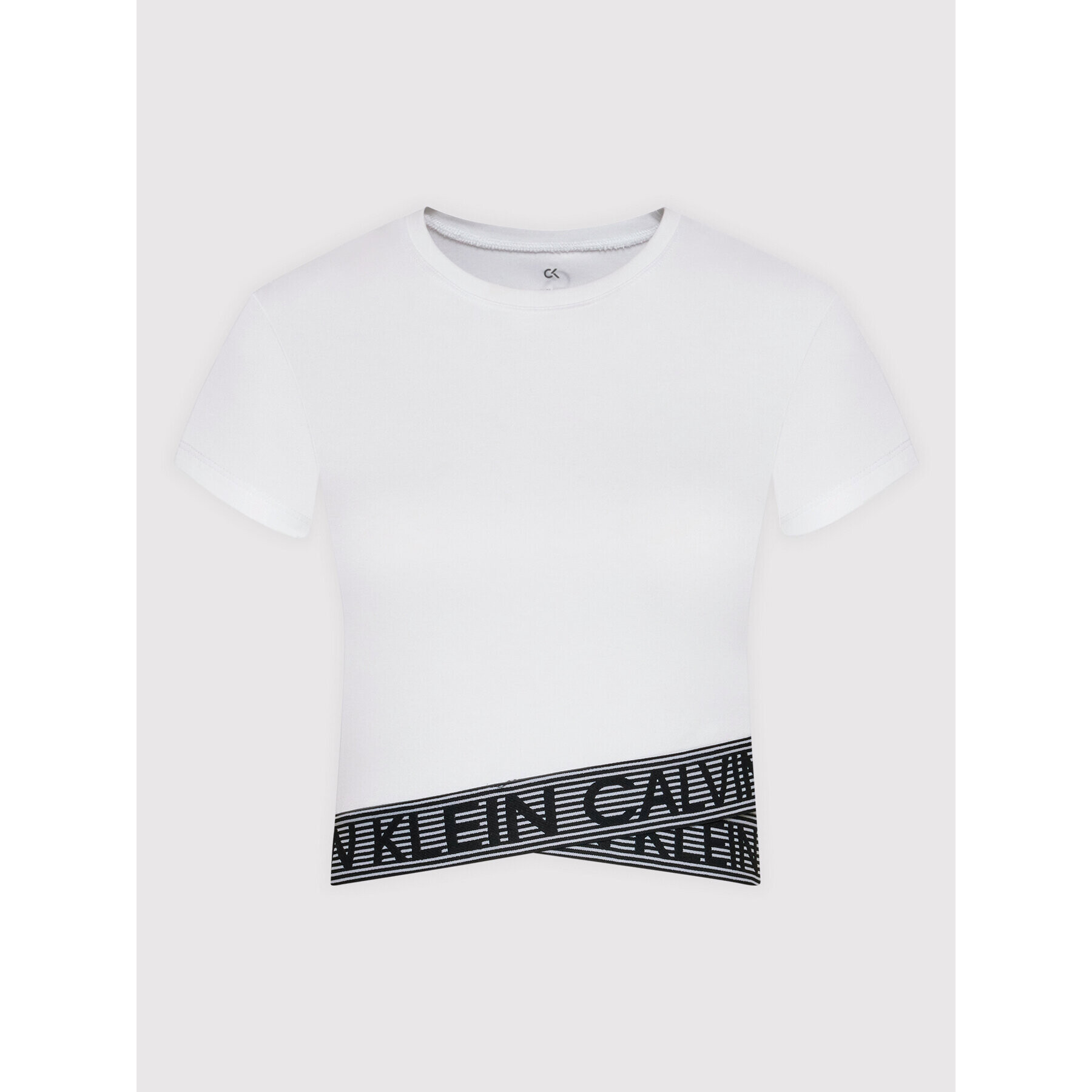 Calvin Klein Performance Majica 00GWF1K148 Bela Slim Fit - Pepit.si