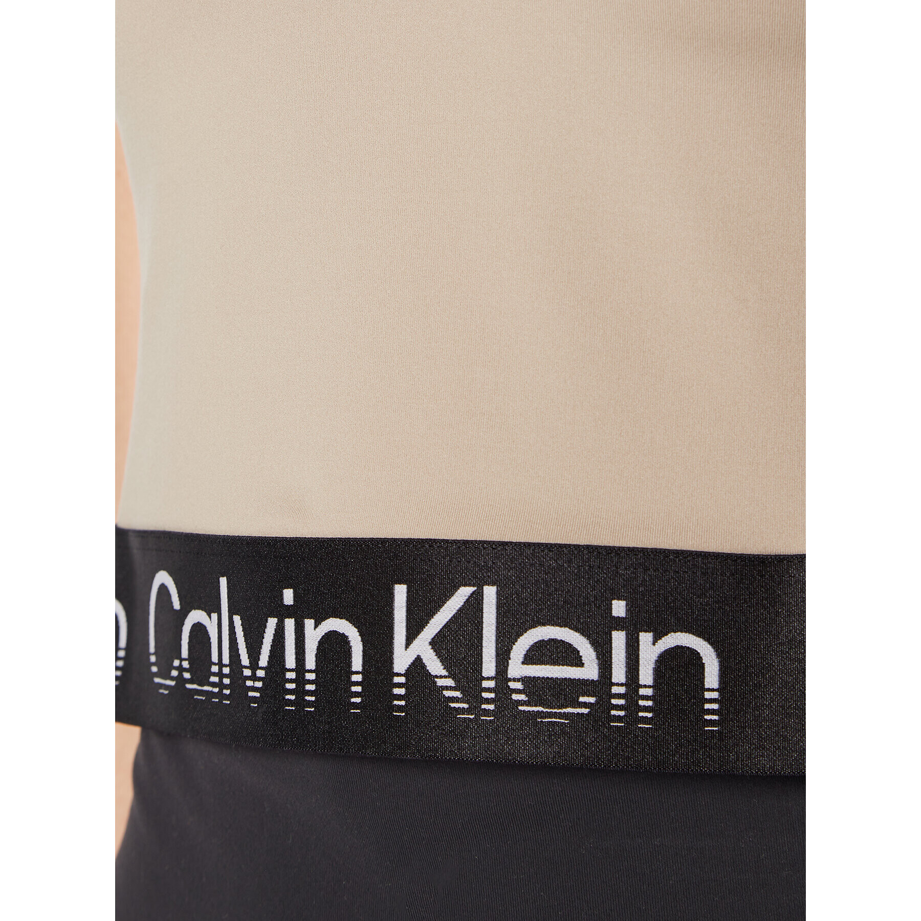 Calvin Klein Performance Majica 00GWF2K102 Bež Slim Fit - Pepit.si