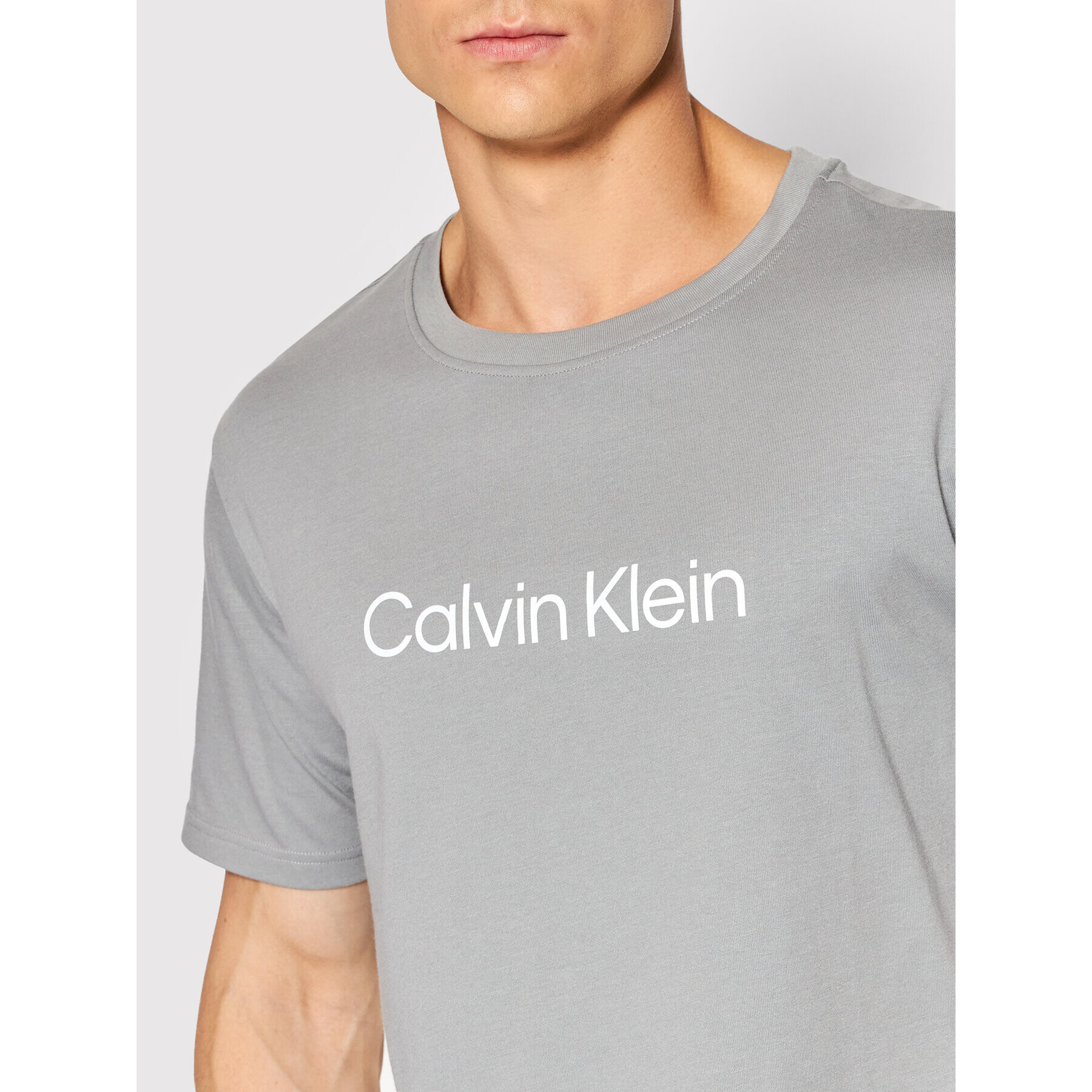 Calvin Klein Performance Majica Pw 00GMS2K107 Siva Regular Fit - Pepit.si