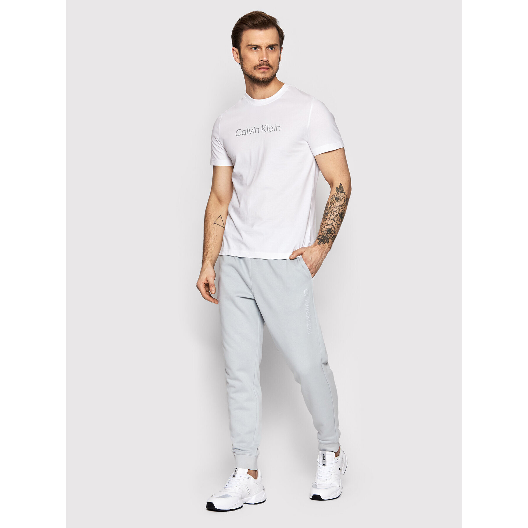 Calvin Klein Performance Spodnji del trenirke 00GMF1P606 Modra Regular Fit - Pepit.si