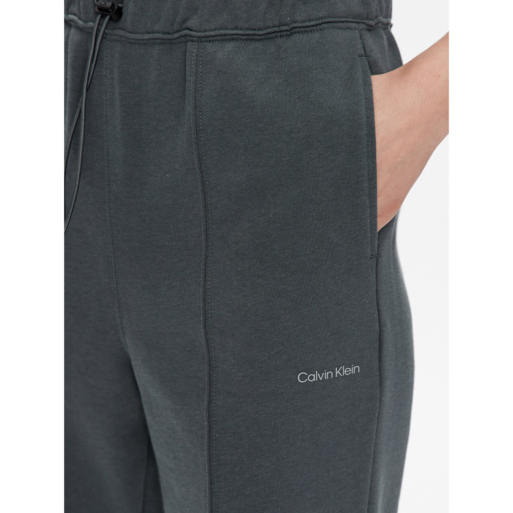 Calvin Klein Performance Spodnji del trenirke 00GWS3P605 Zelena Regular Fit - Pepit.si