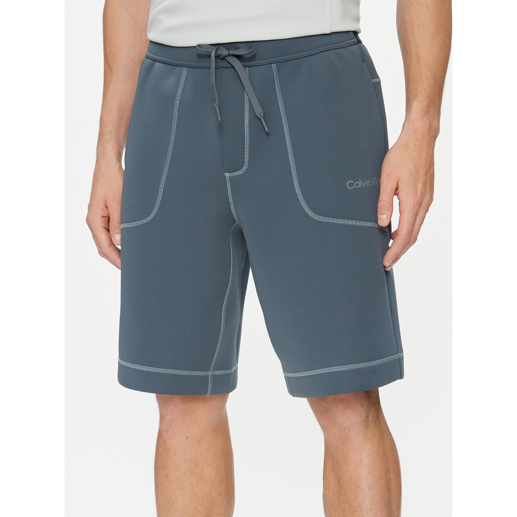 Calvin Klein Performance Športne kratke hlače 00GMF3S819 Siva Regular Fit - Pepit.si