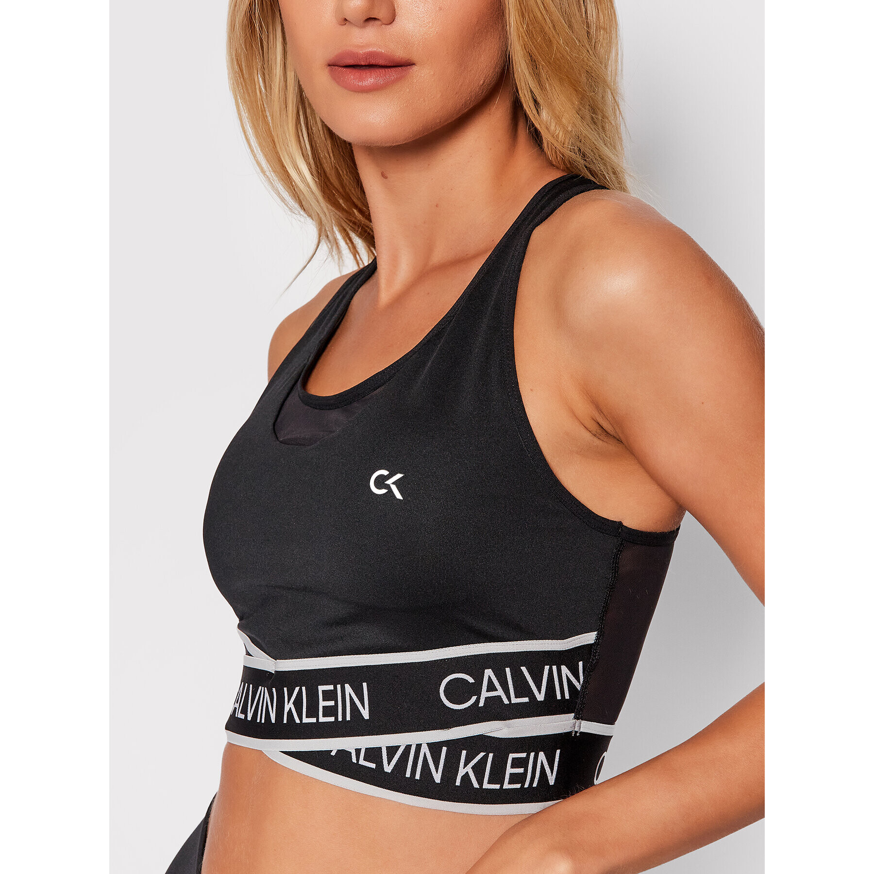 Calvin Klein Performance Špotni nedrček 00GWT1K137 Črna - Pepit.si