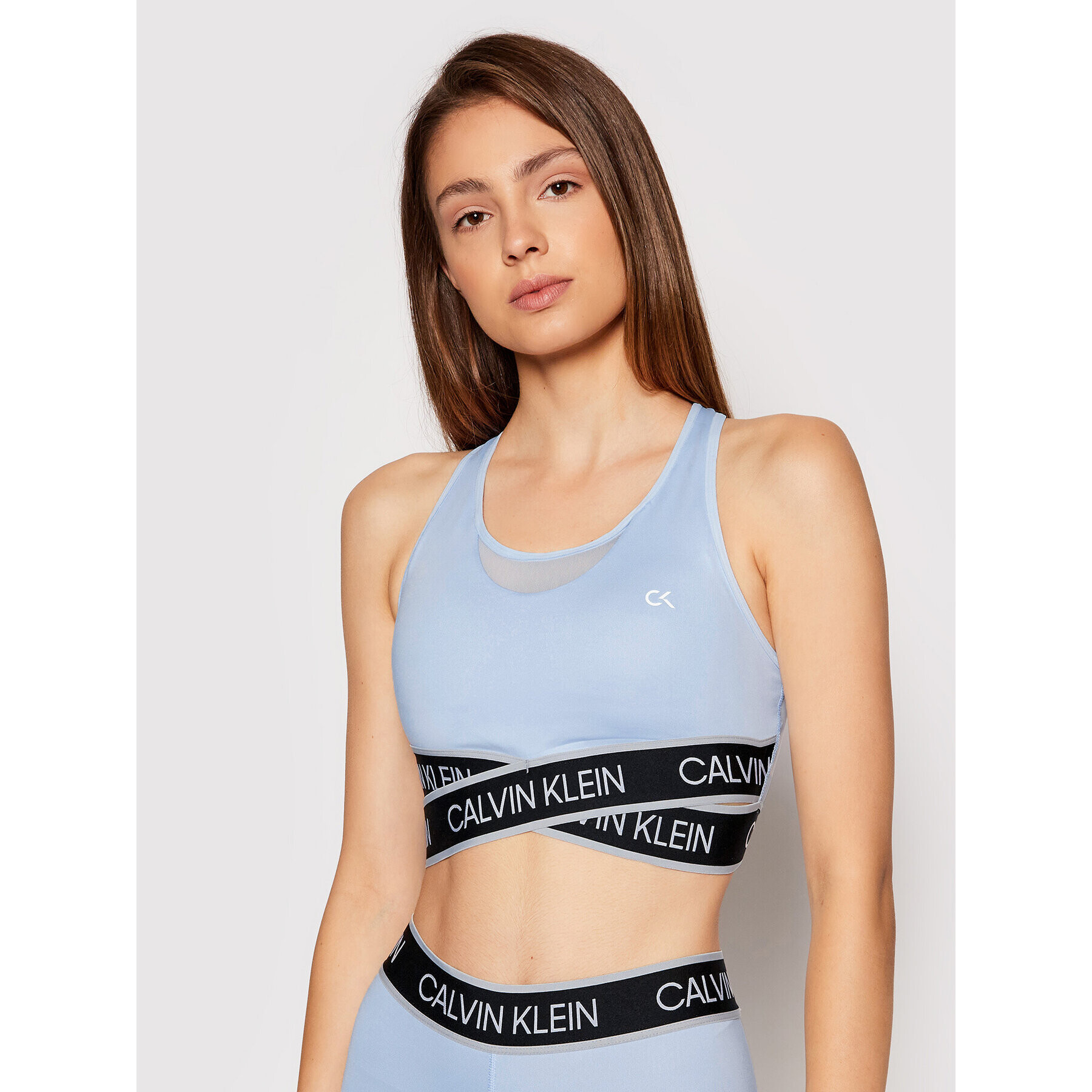 Calvin Klein Performance Špotni nedrček 00GWT1K137 Modra - Pepit.si