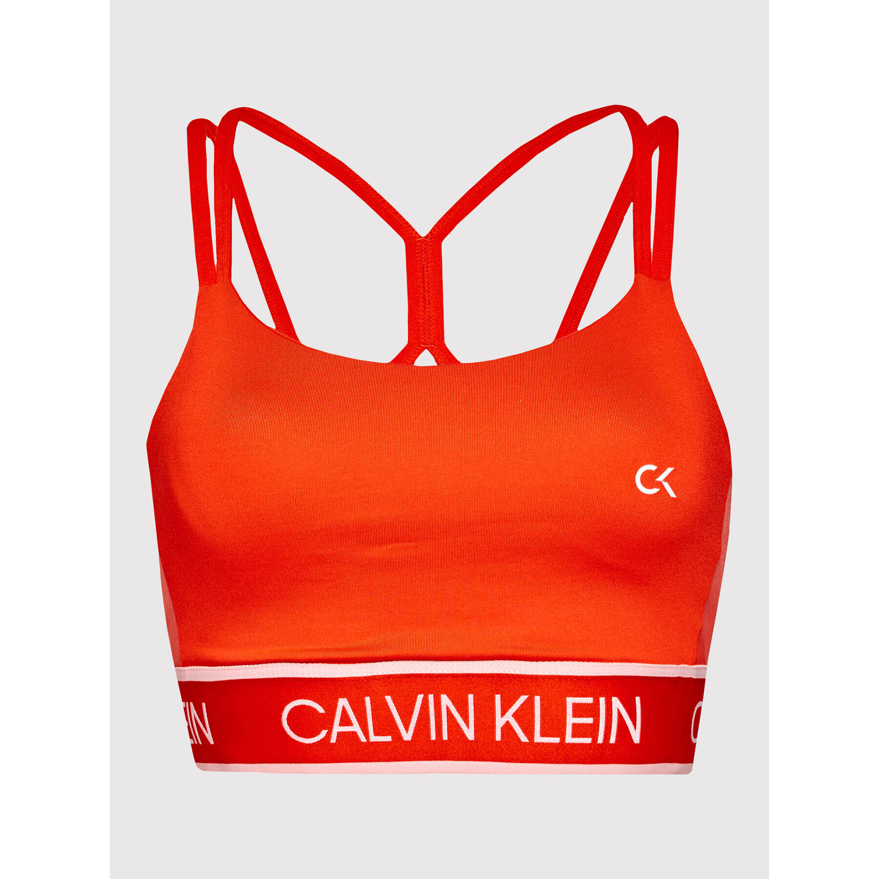 Calvin Klein Performance Špotni nedrček Low Support 00GWT1K125 Oranžna - Pepit.si