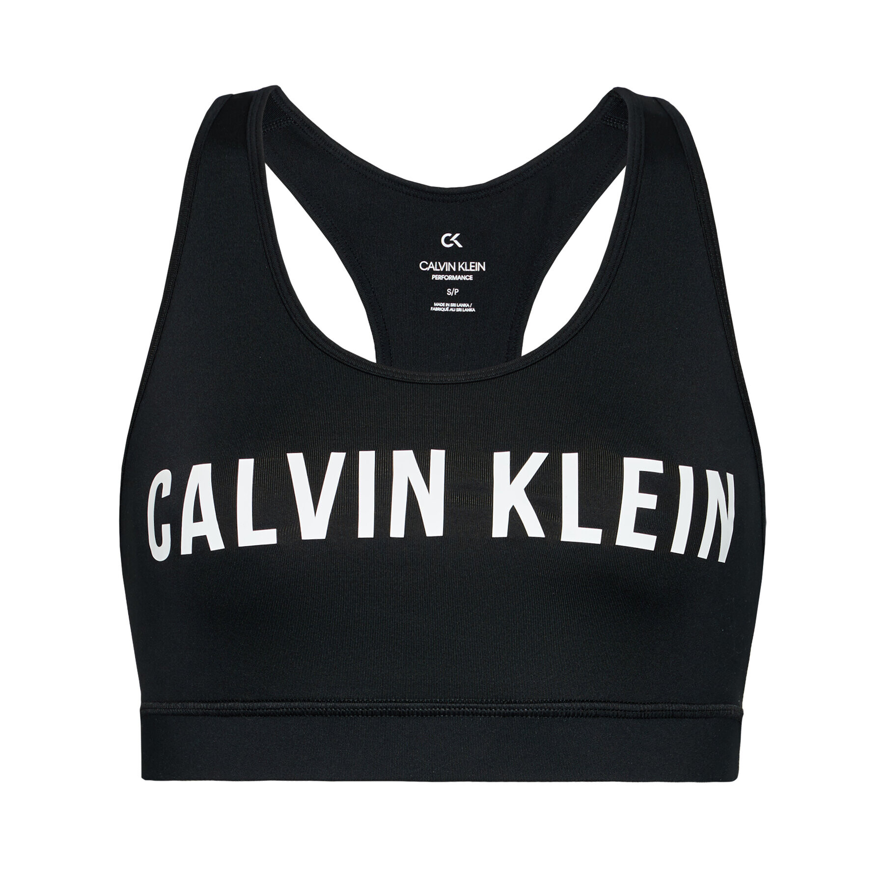 Calvin Klein Performance Špotni nedrček Medium Support 00GWF0K157 Črna - Pepit.si