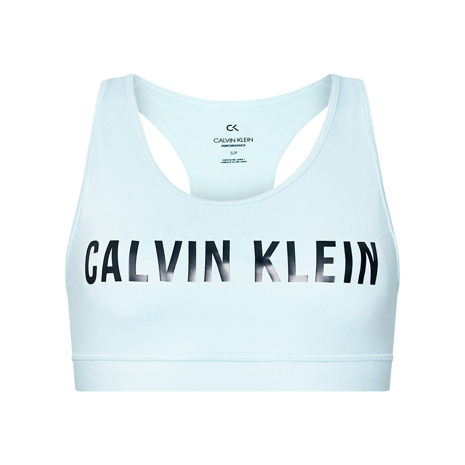 Calvin Klein Performance Špotni nedrček Medium Support 00GWF0K157 Modra - Pepit.si