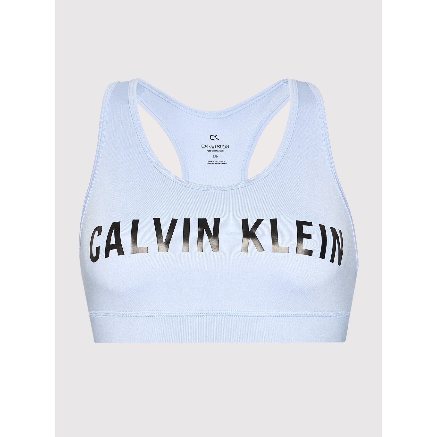 Calvin Klein Performance Špotni nedrček Medium Support 00GWF0K157 Modra - Pepit.si