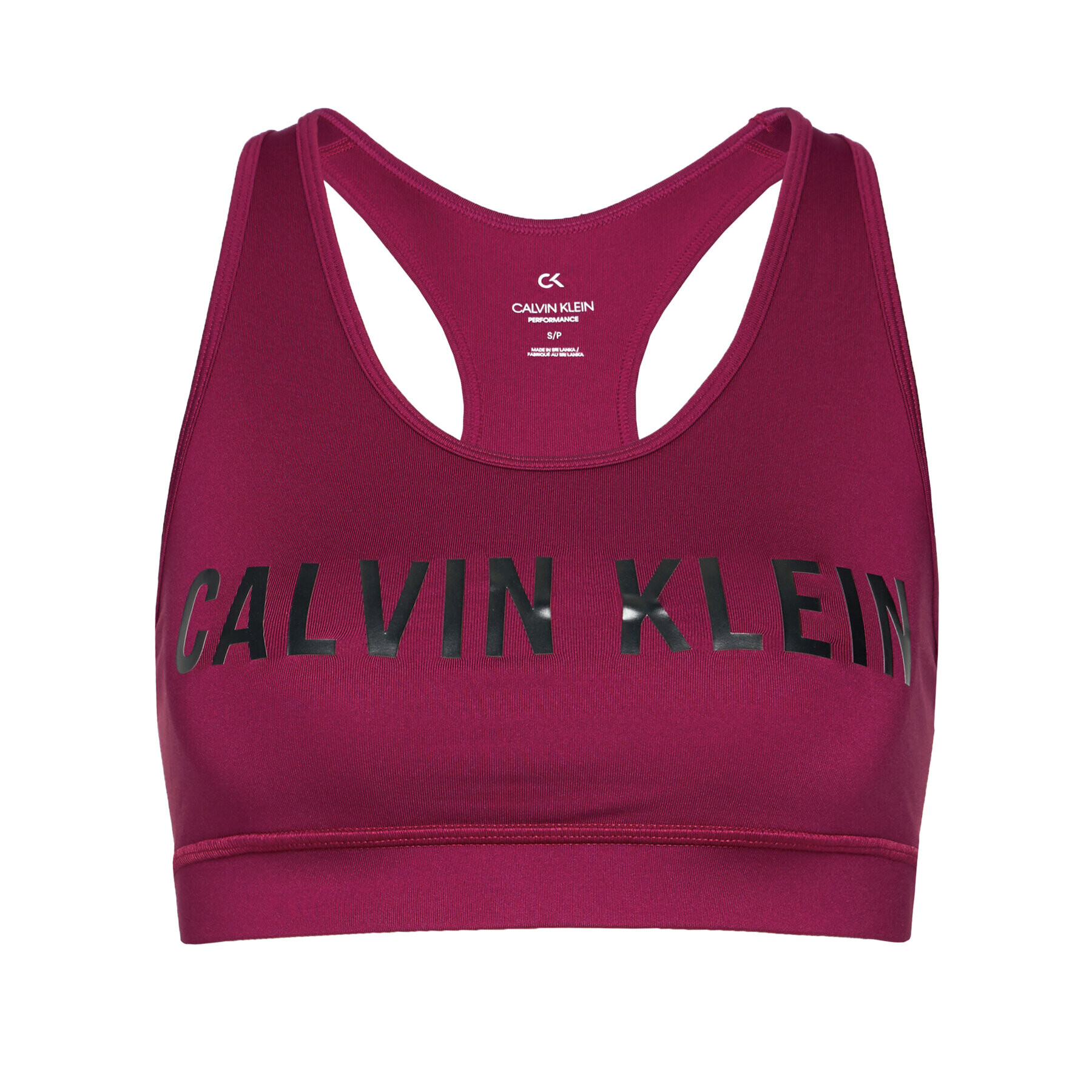 Calvin Klein Performance Špotni nedrček Medium Support 00GWF0K157 Roza - Pepit.si