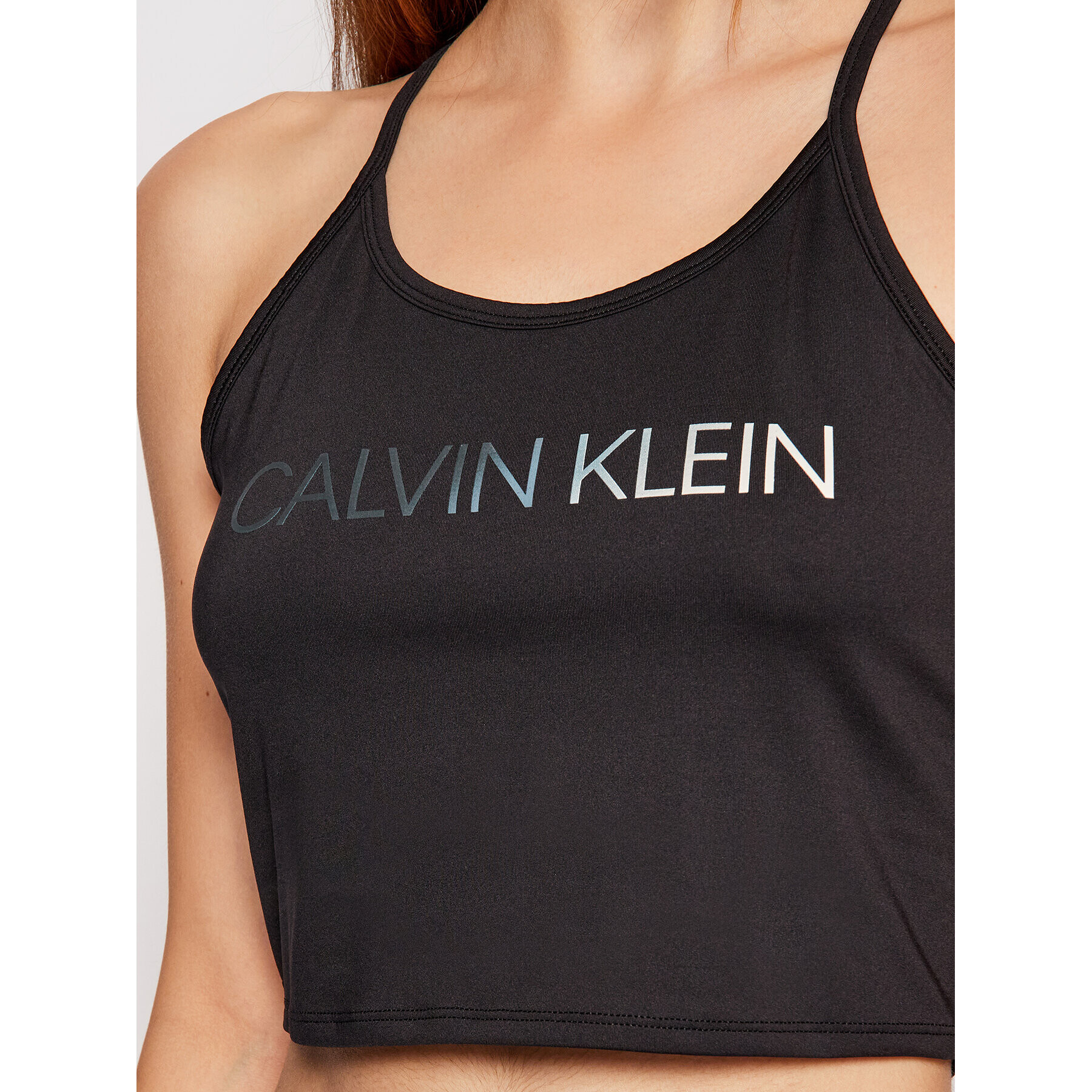 Calvin Klein Performance Top Cool Touch Thermos 00GWT1K176 Črna Slim Fit - Pepit.si