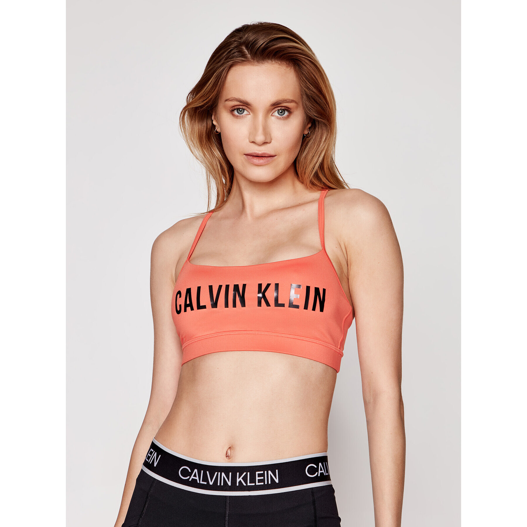 Calvin Klein Performance Top nedrček 00GWF0K155 Oranžna - Pepit.si