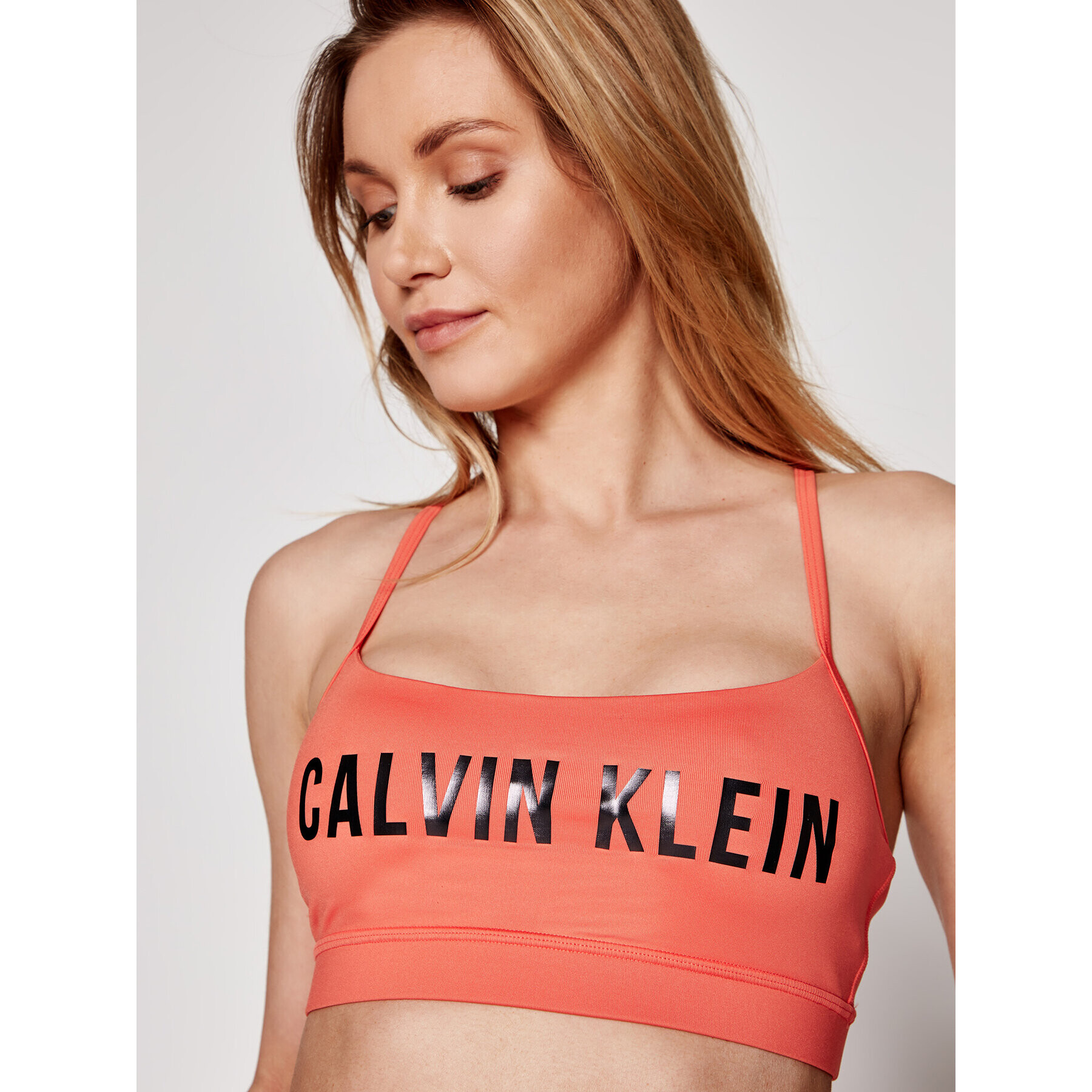 Calvin Klein Performance Top nedrček 00GWF0K155 Oranžna - Pepit.si