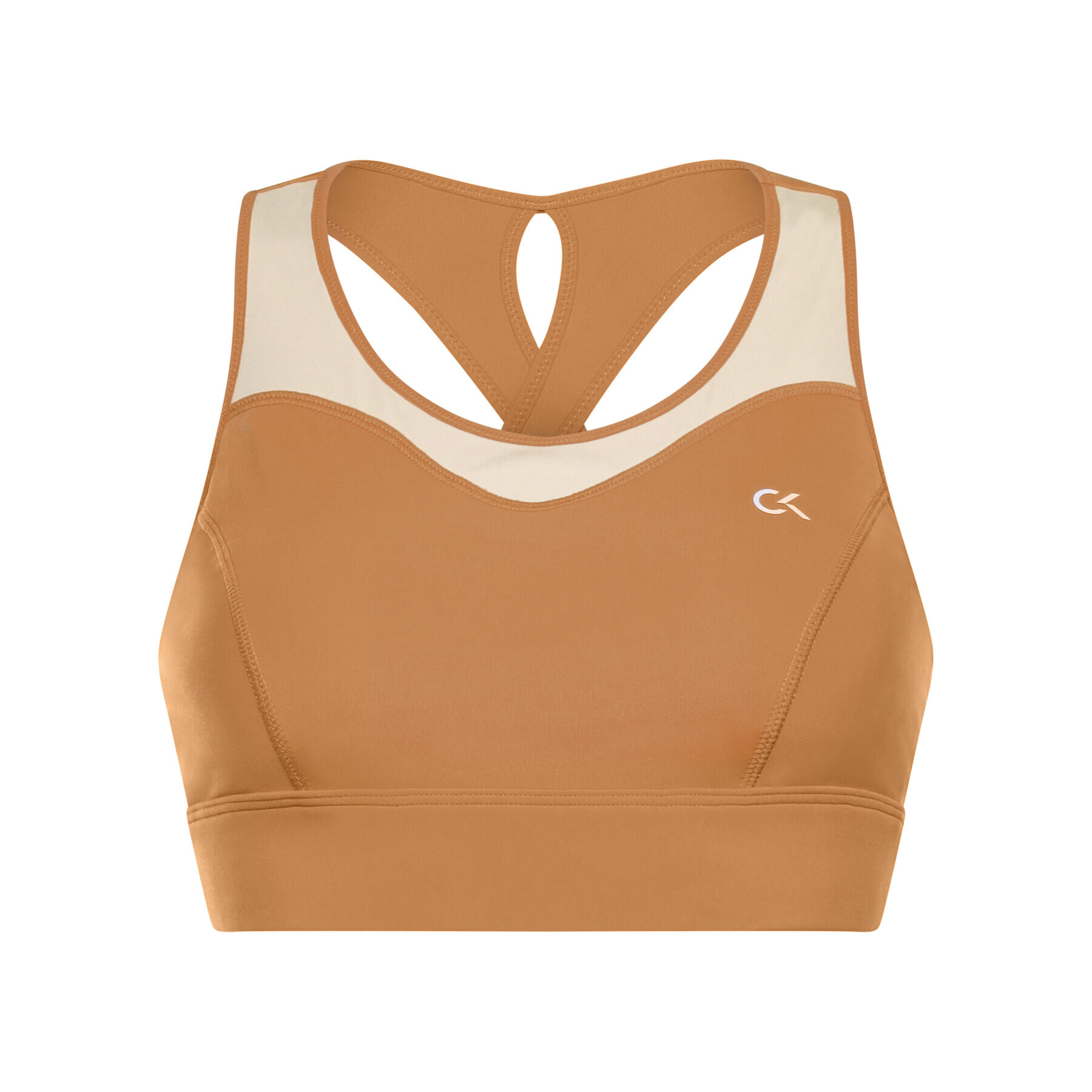 Calvin Klein Performance Top nedrček High Support Sports Bra 00GWS0K124 Oranžna - Pepit.si