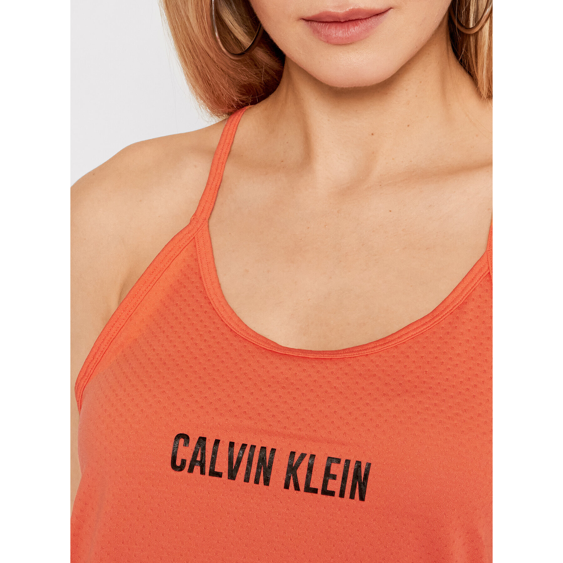 Calvin Klein Performance Top Wo 00GWS1K198 Oranžna Regular Fit - Pepit.si