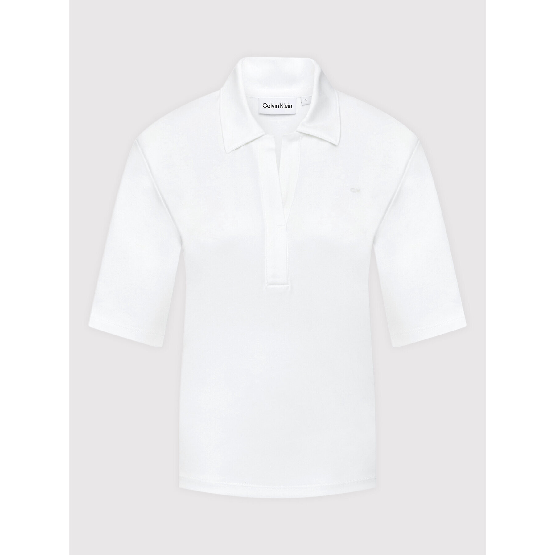 Calvin Klein Polo majica Liquid Touch K20K203626 Bela Relaxed Fit - Pepit.si