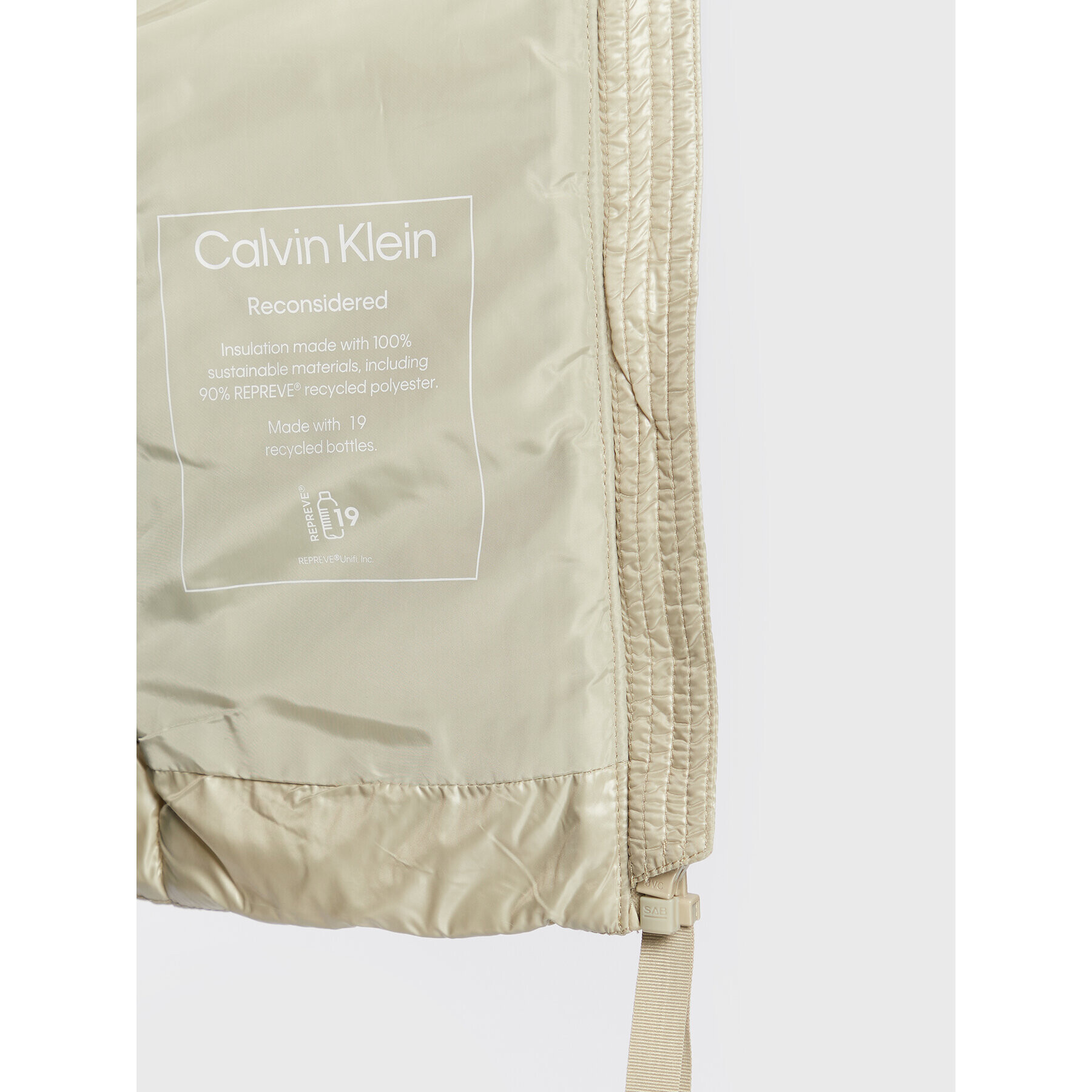 Calvin Klein Puhovka Essential K20K205365 Bež Regular Fit - Pepit.si