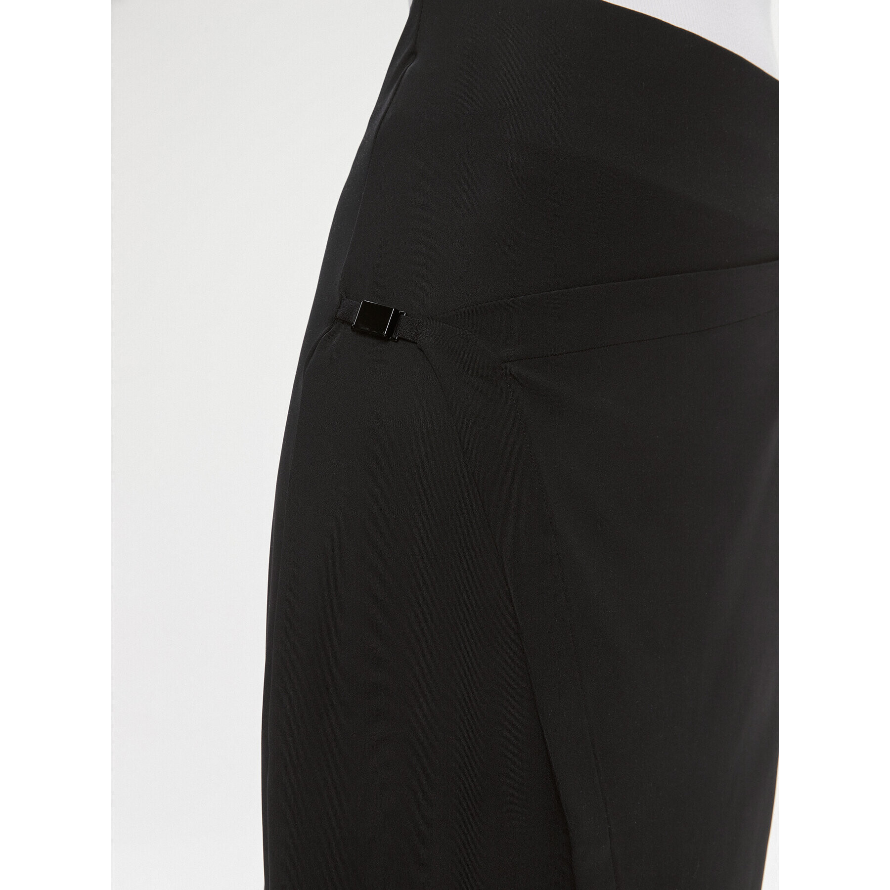 Calvin Klein Ravno krilo Stretch Jersey Midi Skirt K20K206808 Črna Slim Fit - Pepit.si