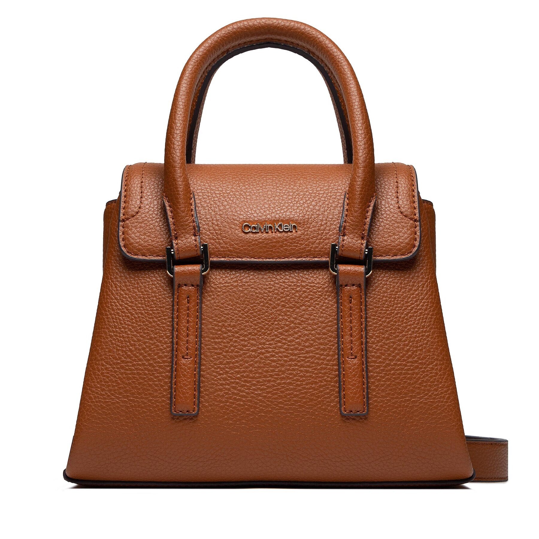 Calvin Klein Ročna torba Ck Elevated Satchel Mini K60K609851 Rjava - Pepit.si