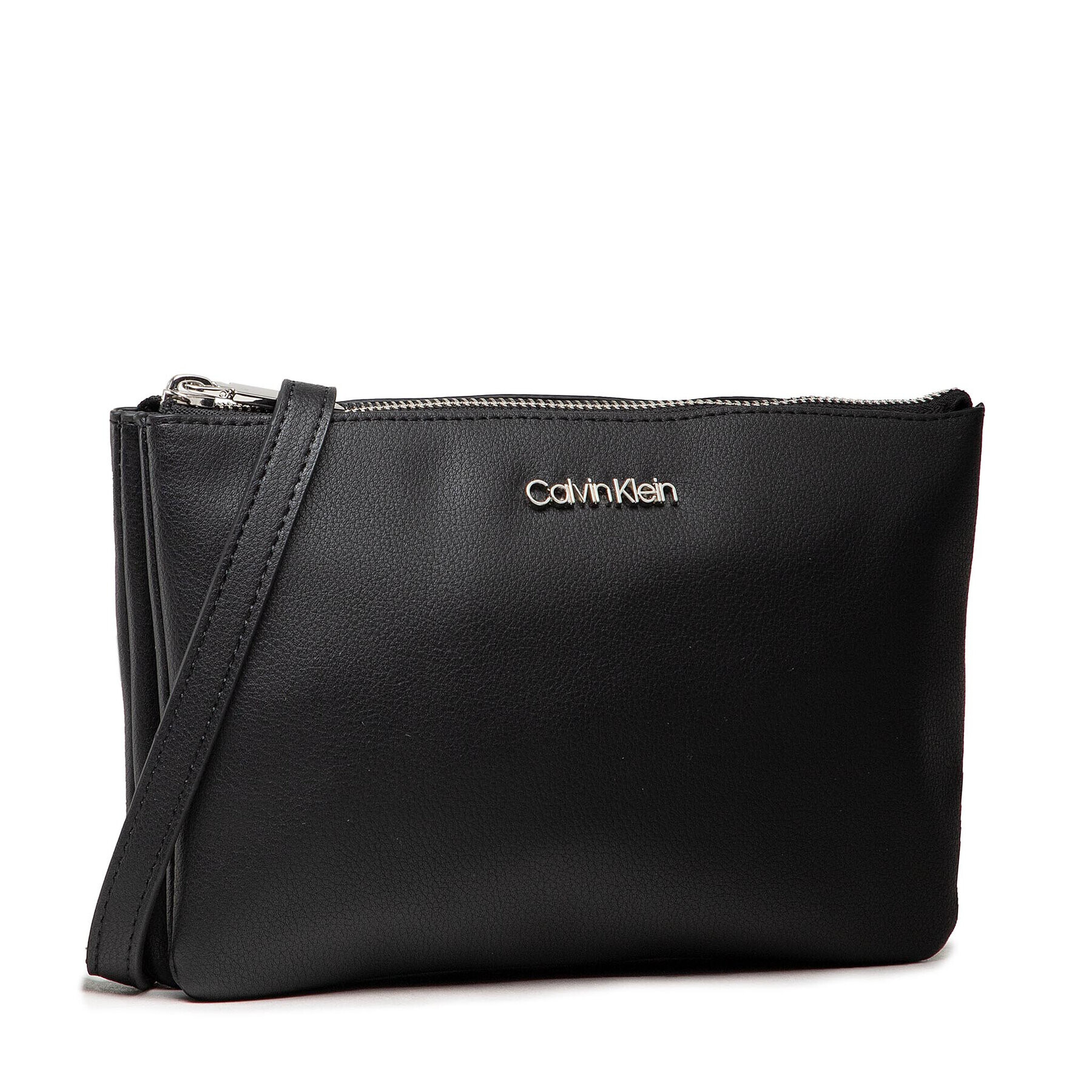 Calvin Klein Ročna torba Ck Must Ew Dbl Cpt Xbody K60K608409 Črna - Pepit.si