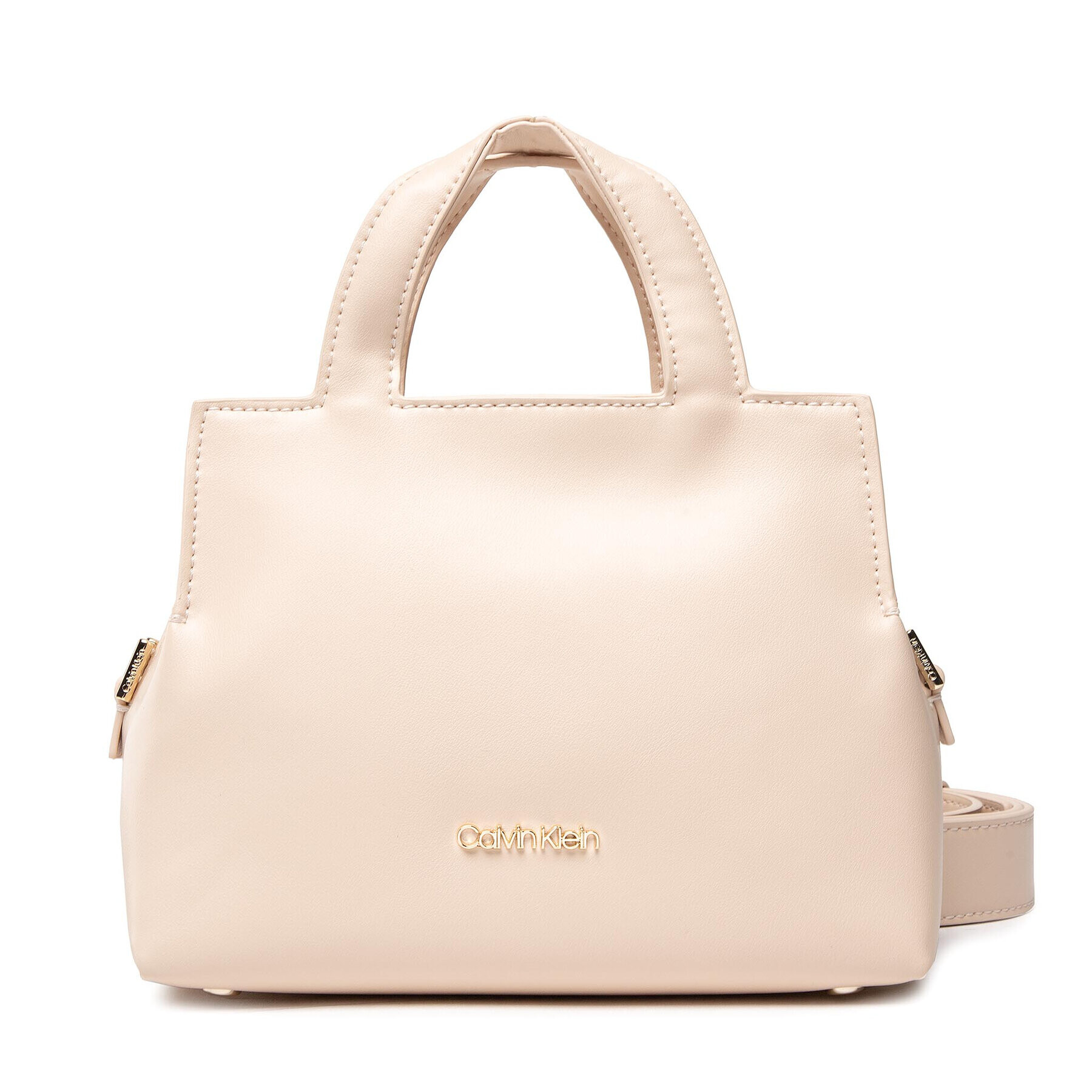 Calvin Klein Ročna torba Neat Tote Mini K60K609181 Bež - Pepit.si