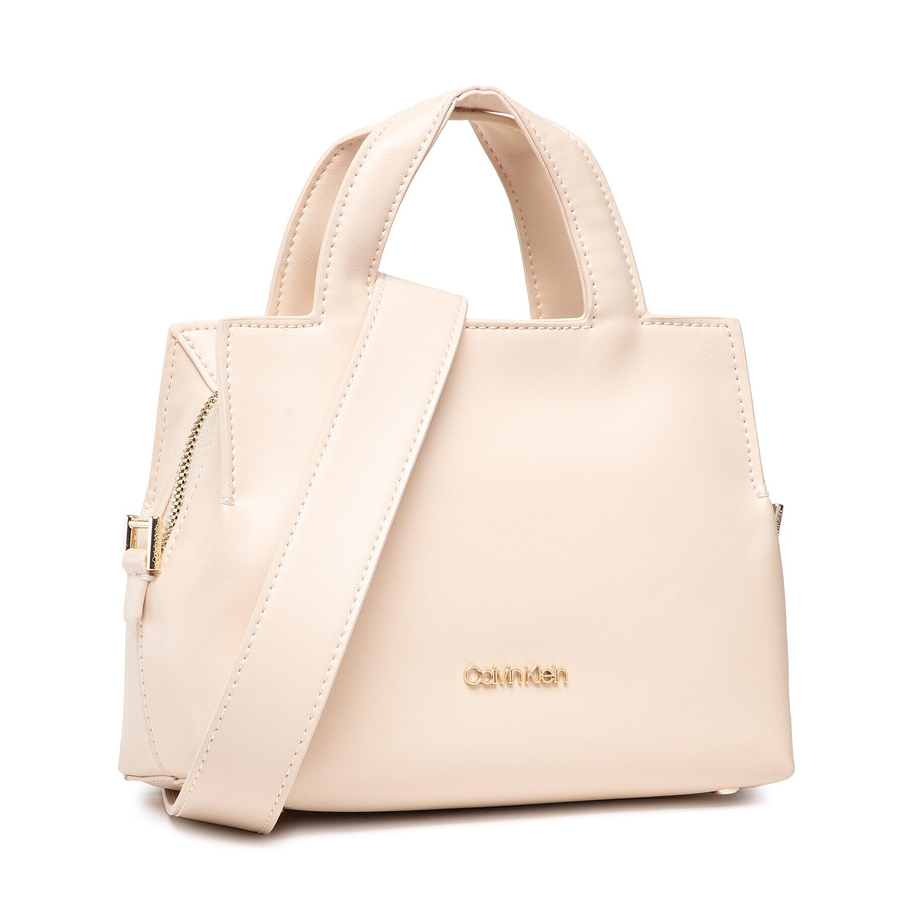 Calvin Klein Ročna torba Neat Tote Mini K60K609181 Bež - Pepit.si