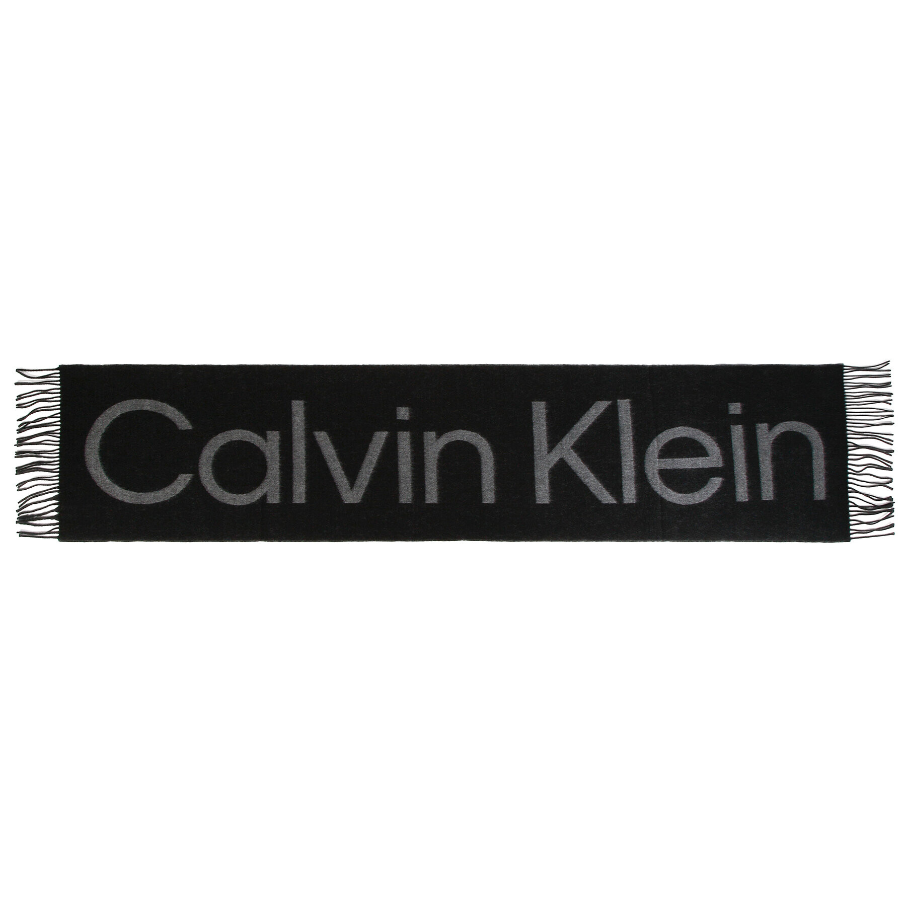 Calvin Klein Šal Dark Jacquard 40X180 K50K509696 Črna - Pepit.si